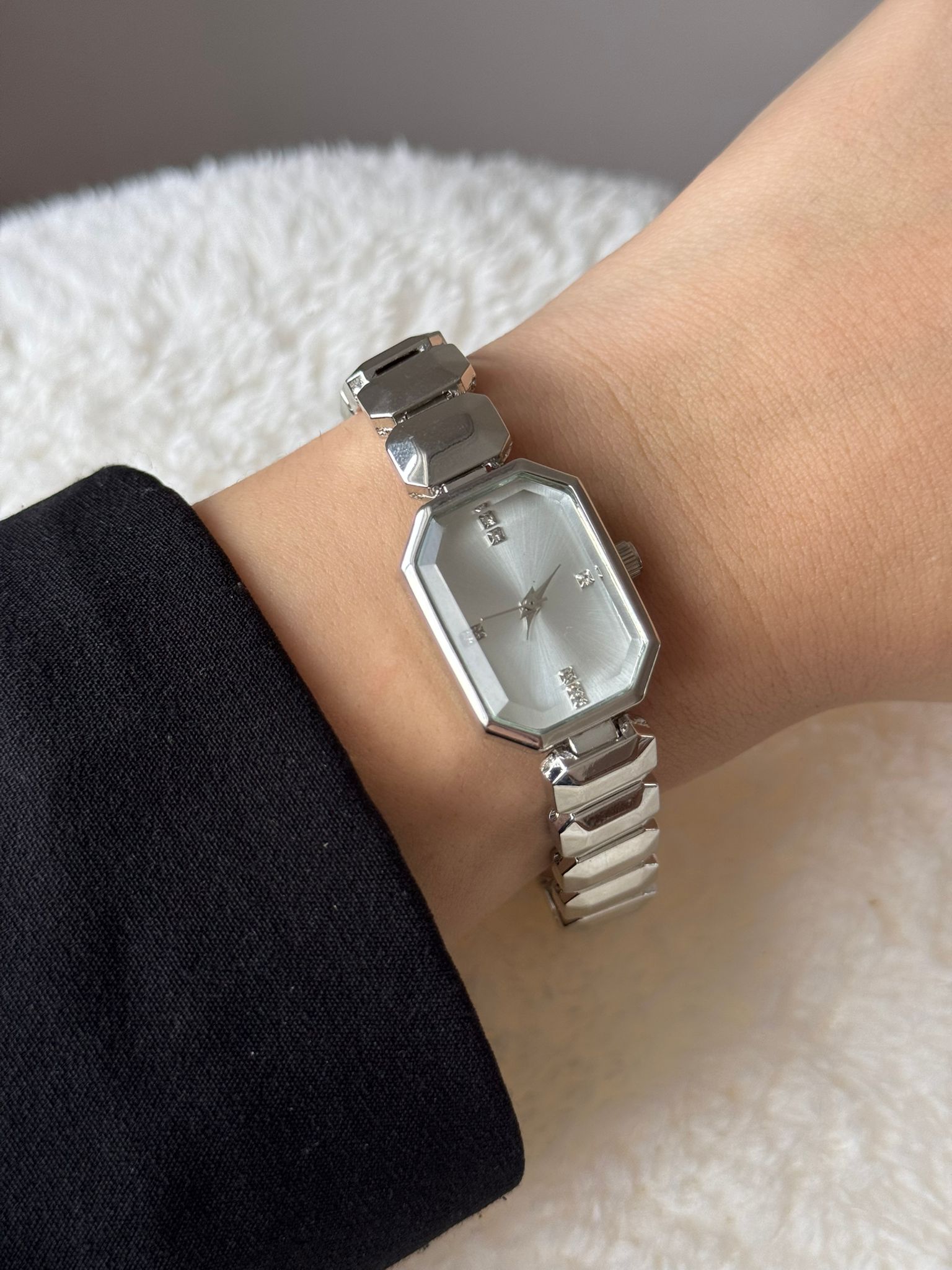 Silver Design Silver Dial Watch