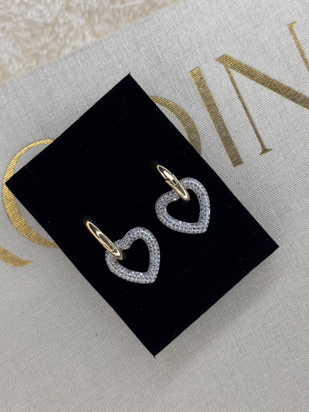 Stone Heart Earrings