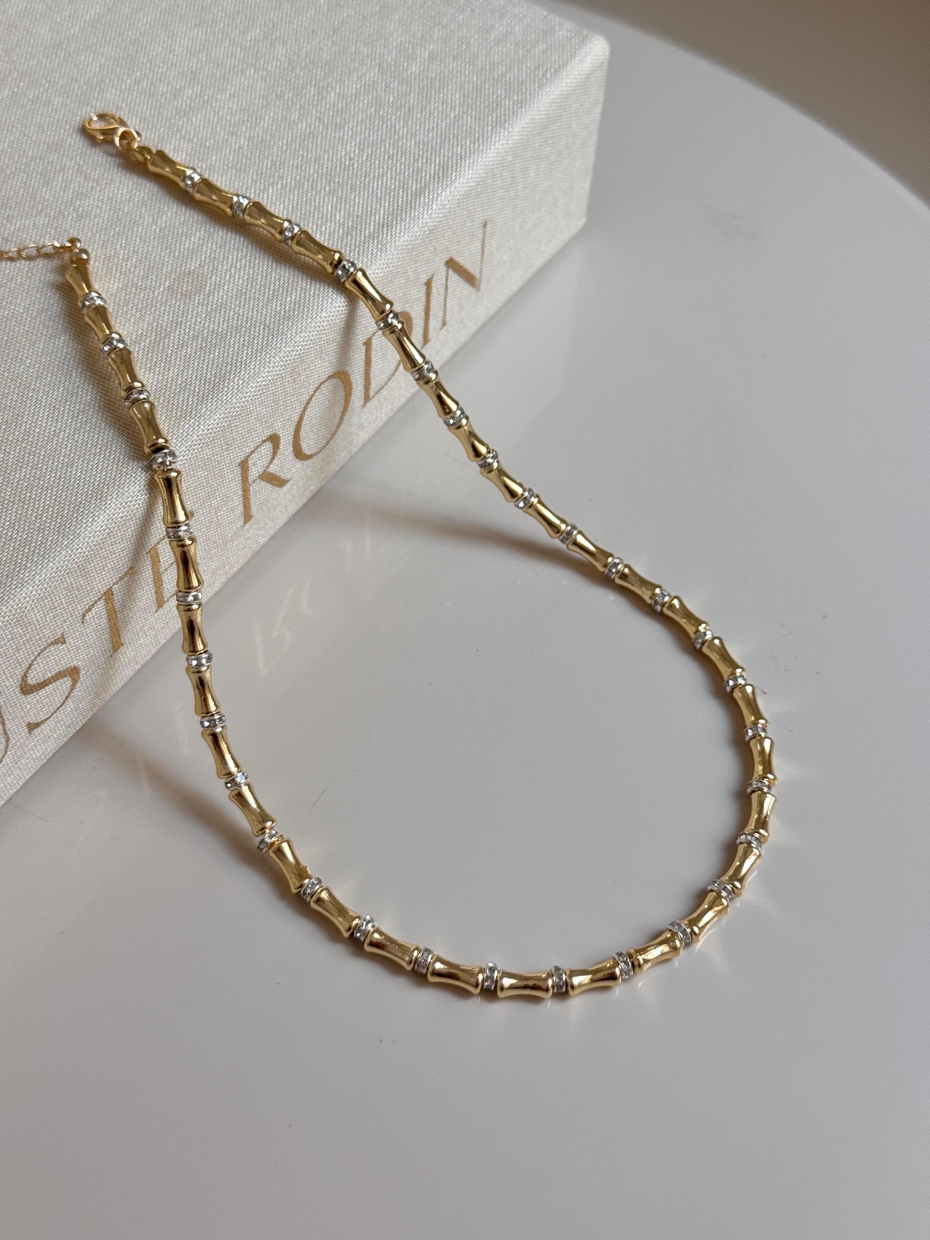 Gold Kalın Formlu Kadın Çelik Kolye