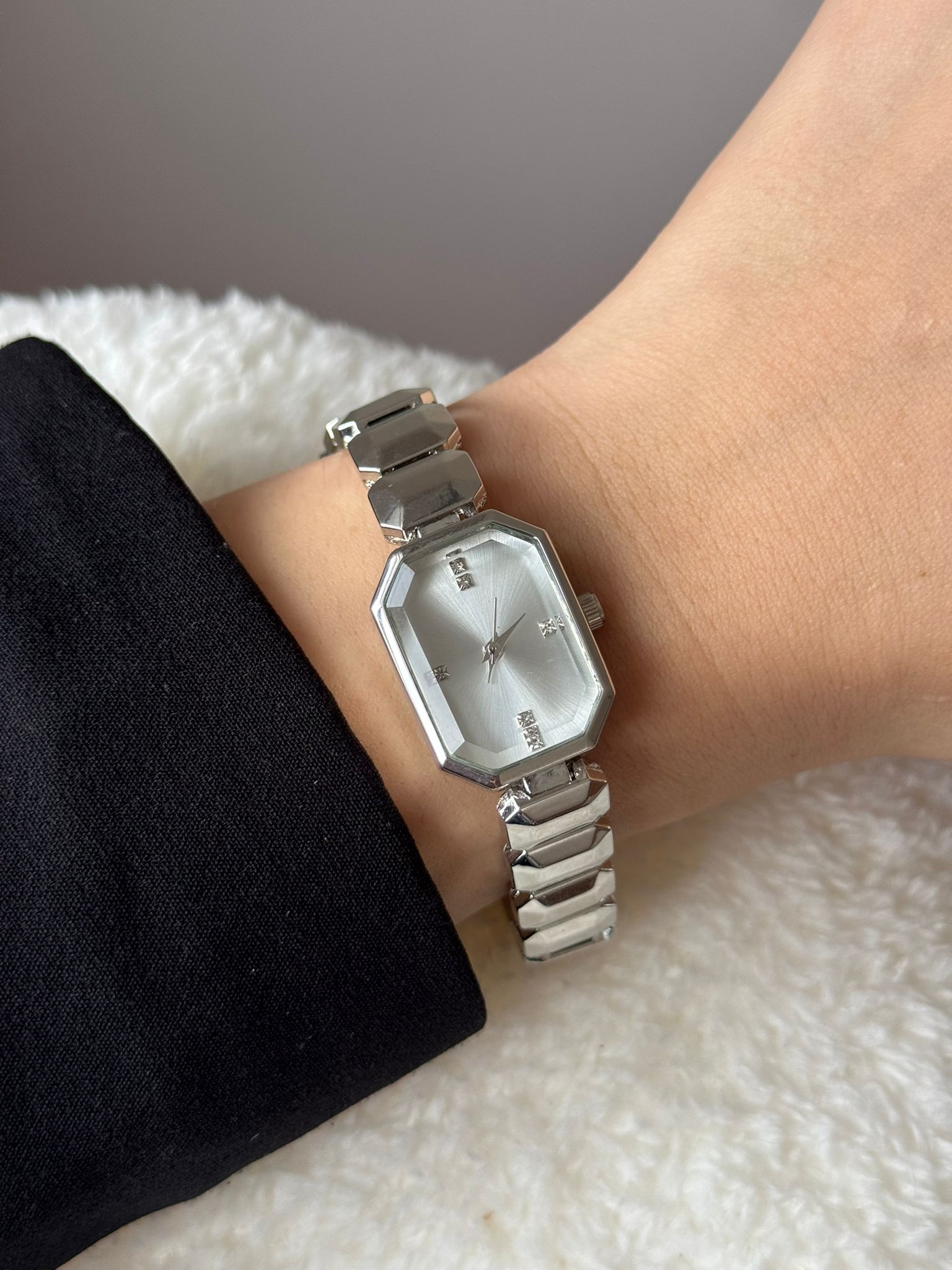 Silver Design Silver Dial Watch