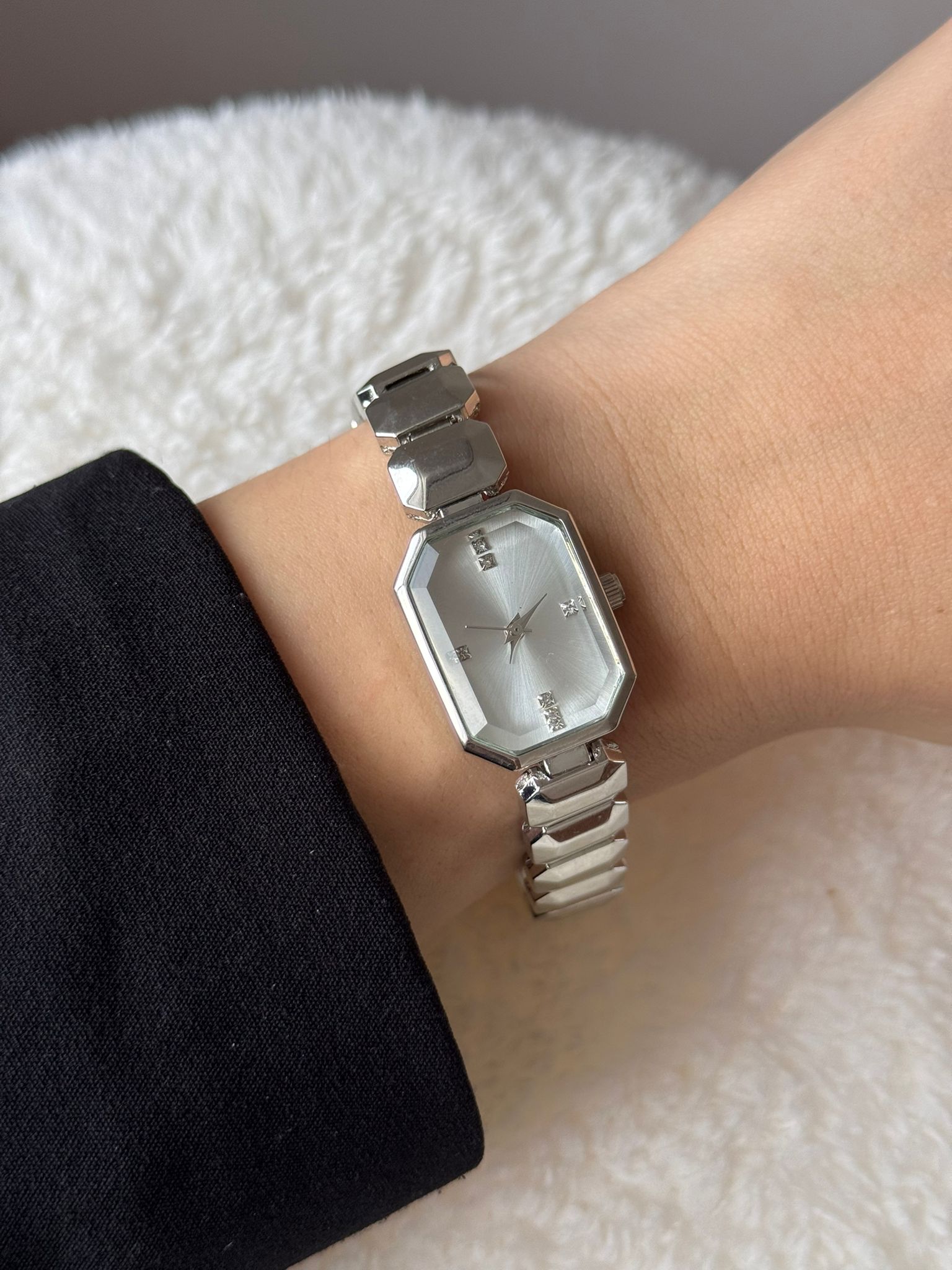 Silver Design Silver Dial Watch