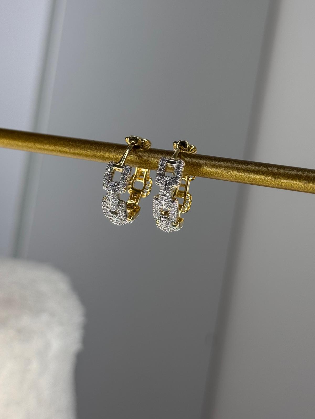 Zircon Hoop Earrings