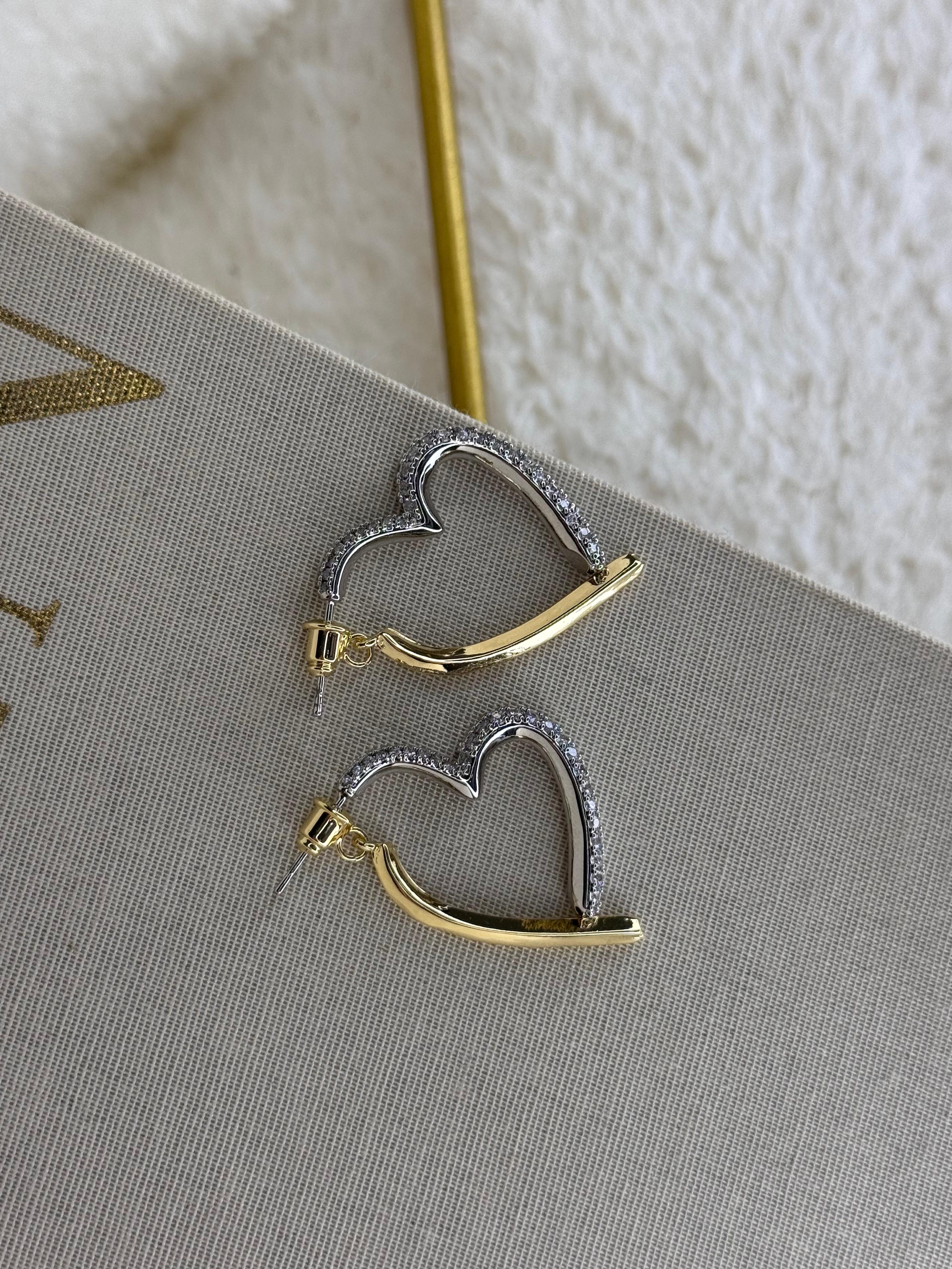 Zircon Heart Earrings