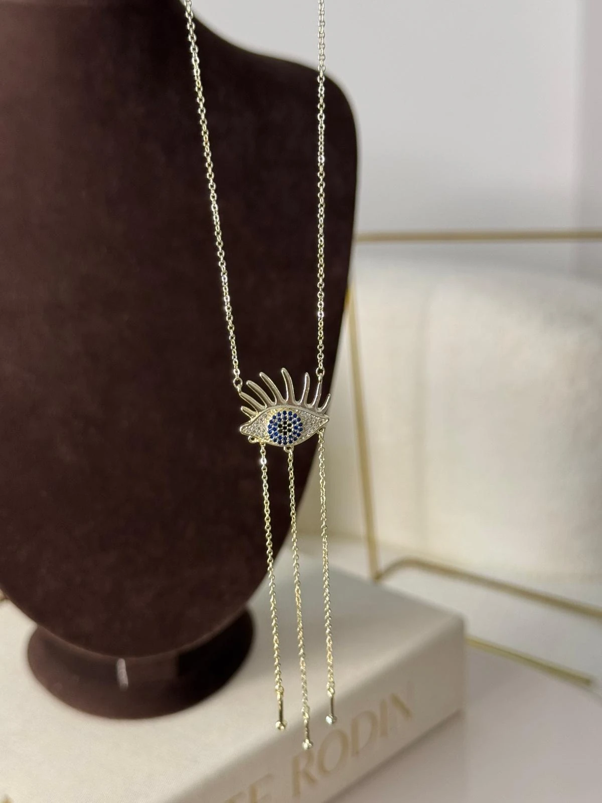 Mavi Taşlı Göz Kolye 