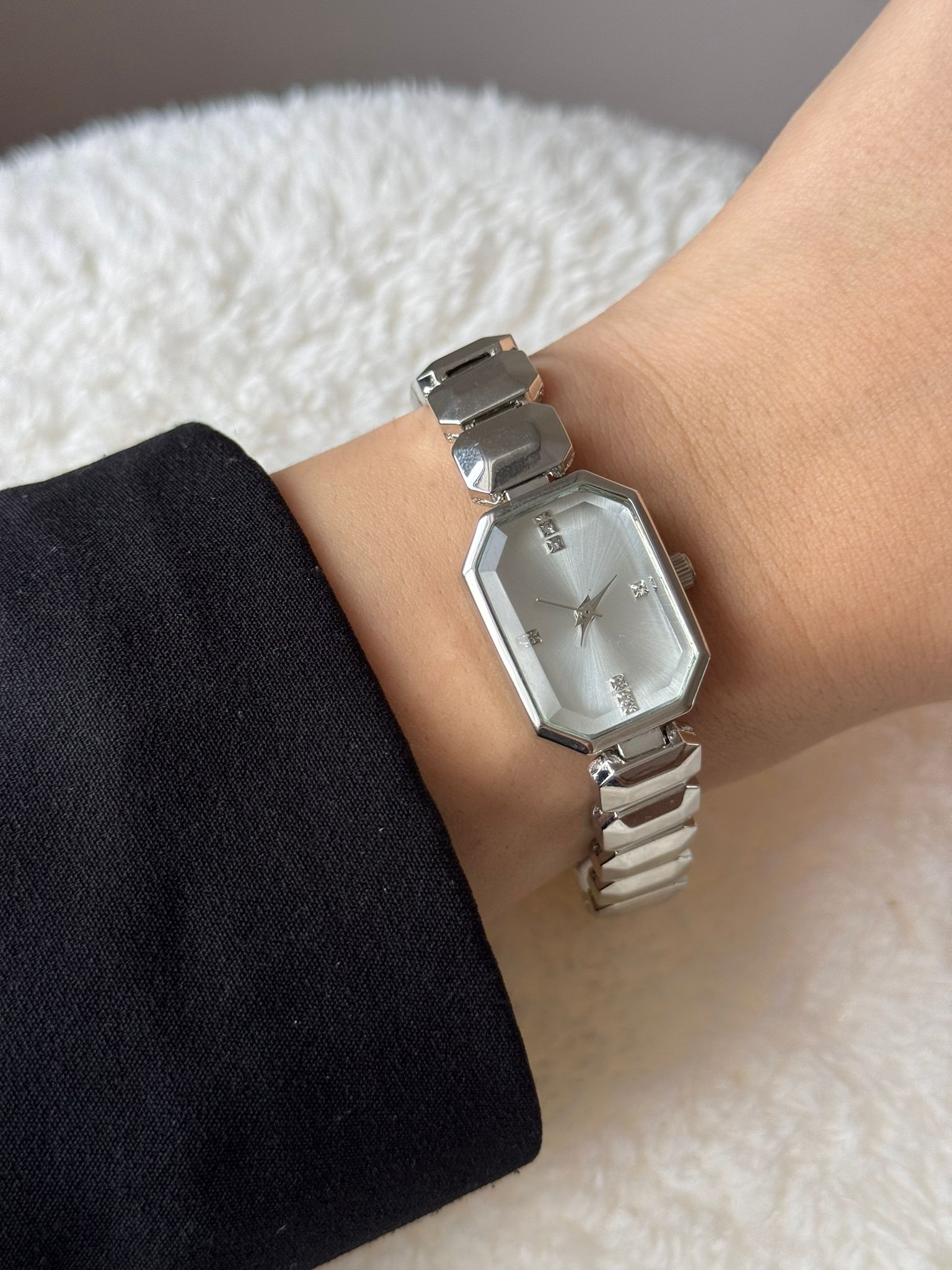 Silver Design Silver Dial Watch