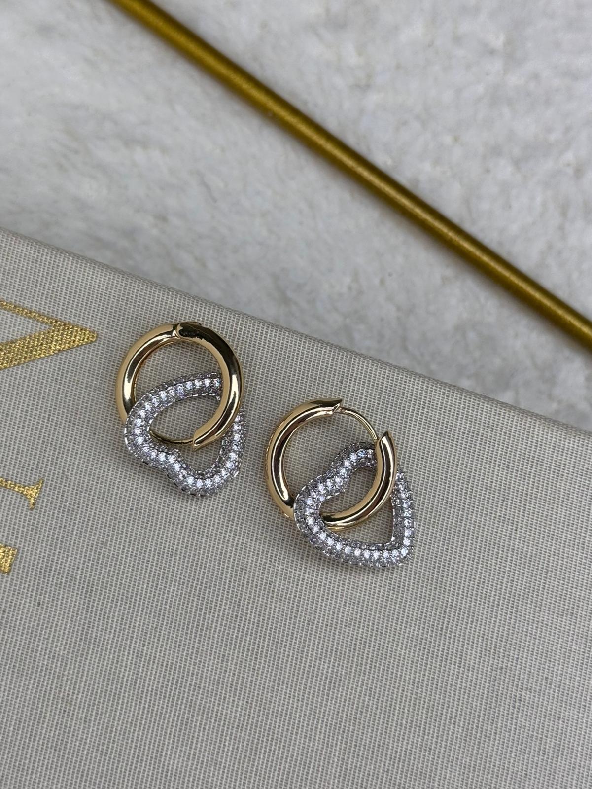 Stone Heart Earrings