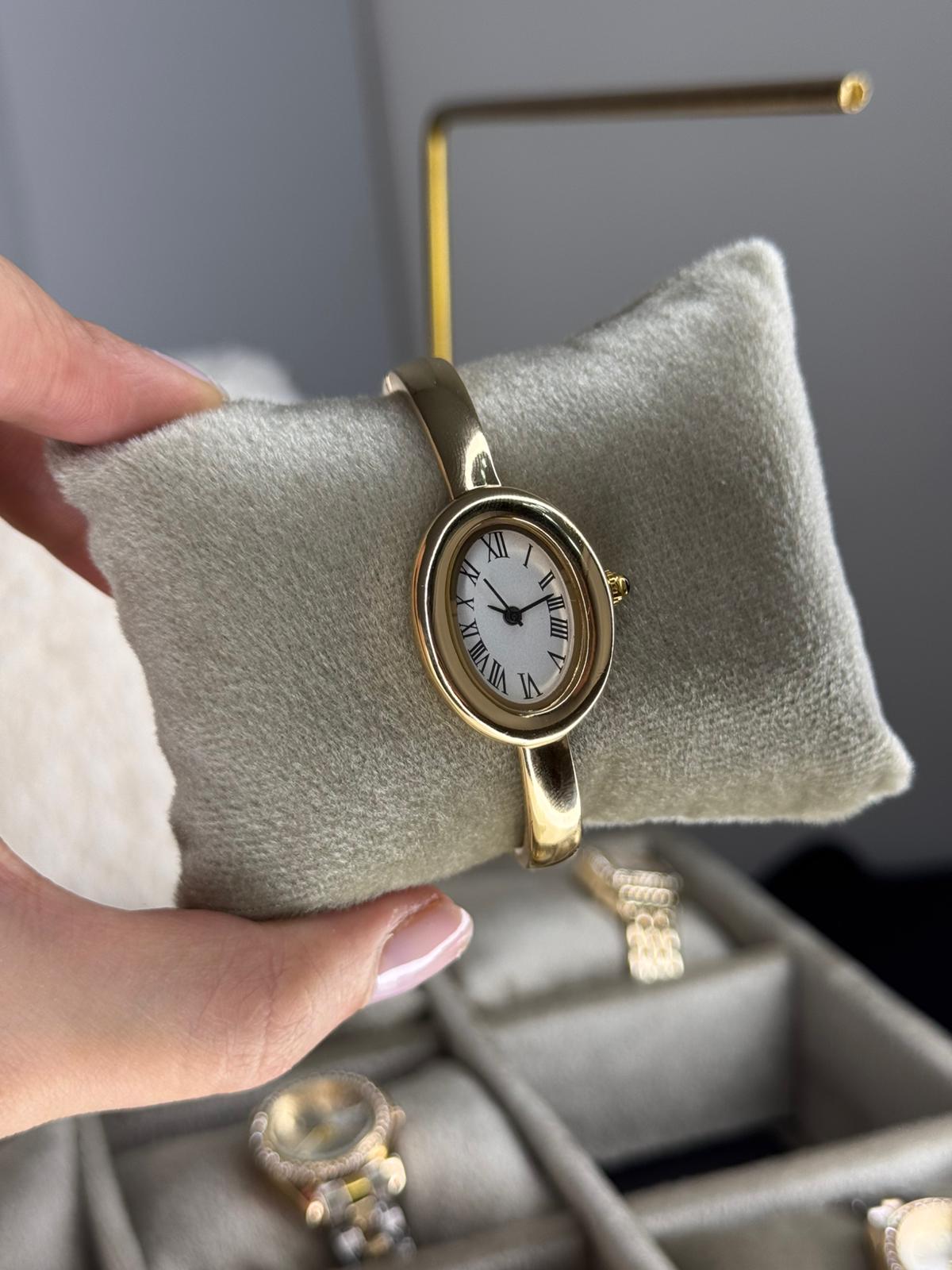 Gold Cuff Watch Stainless Steel Womens Watch