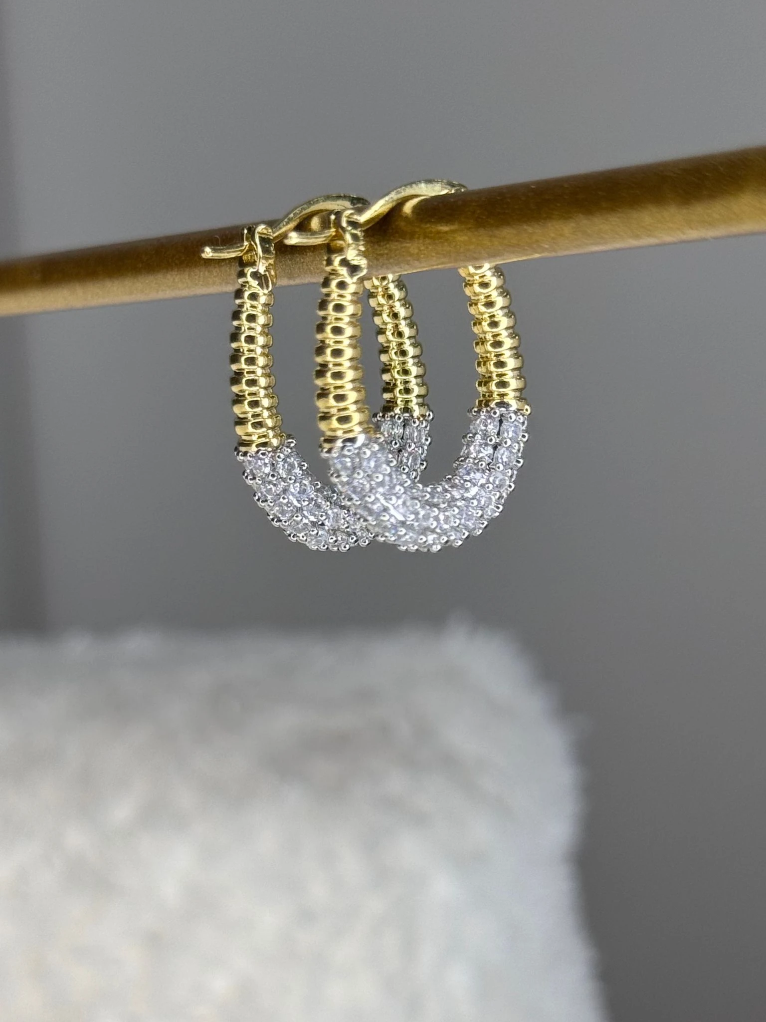Zircon Hoop Earrings