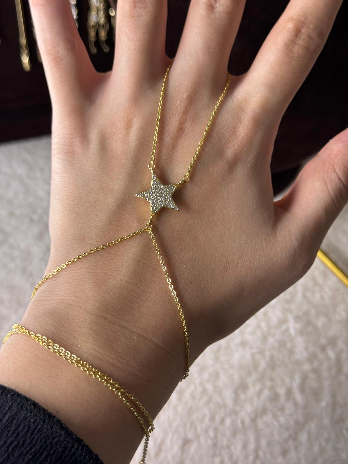 Stars Gold Hand Chain