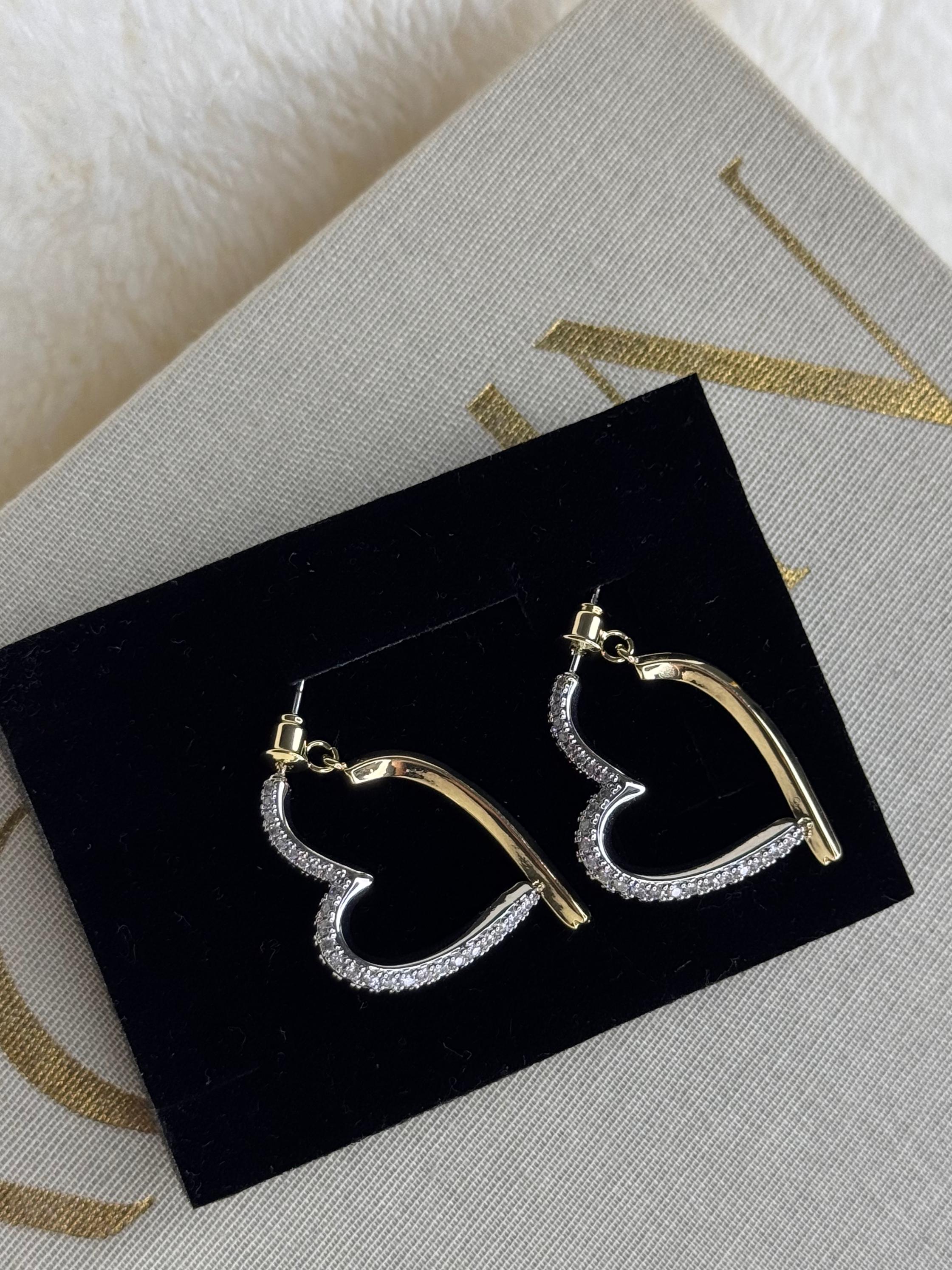 Zircon Heart Earrings