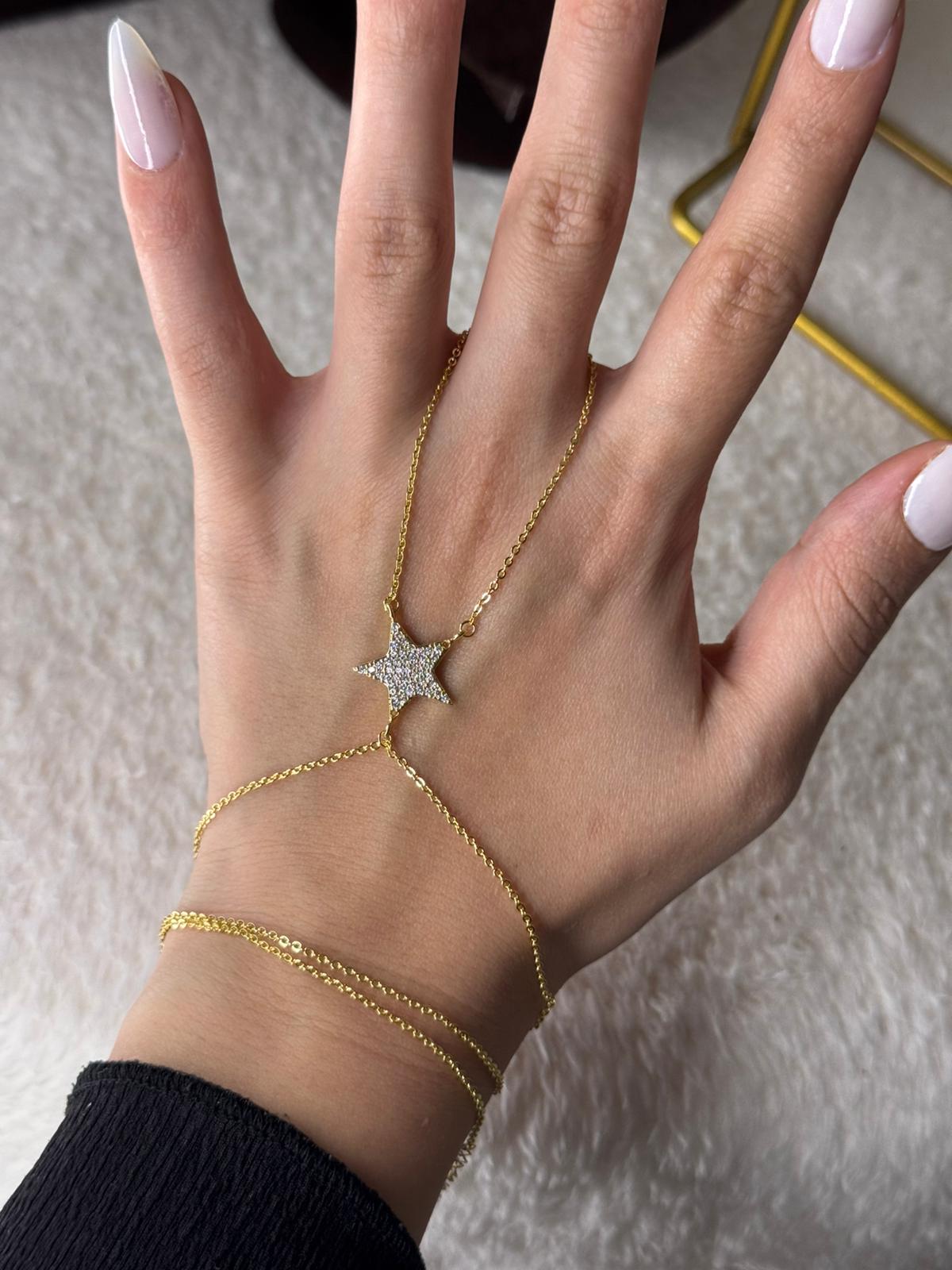 Stars Gold Hand Chain