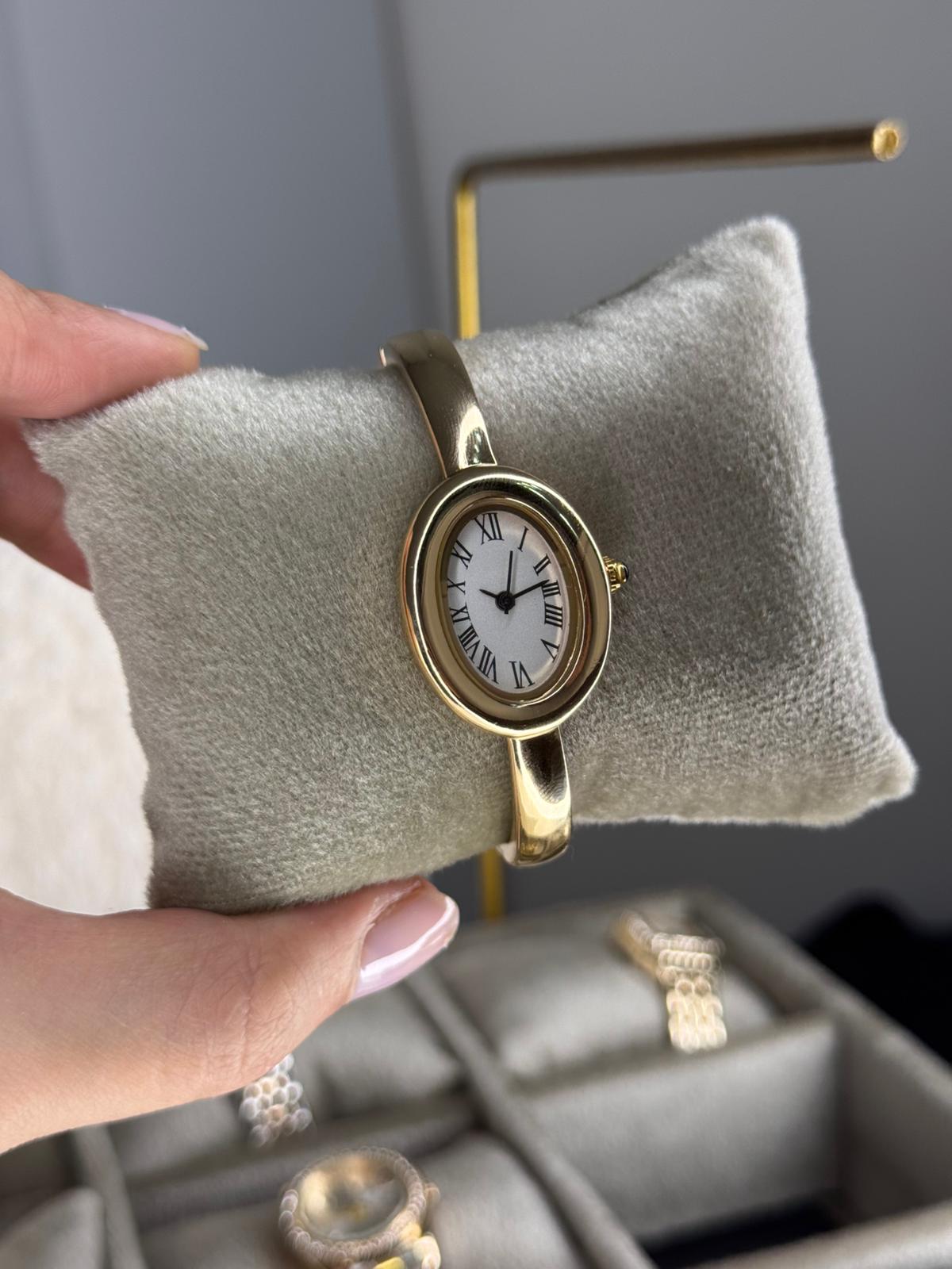 Gold Cuff Watch Stainless Steel Womens Watch