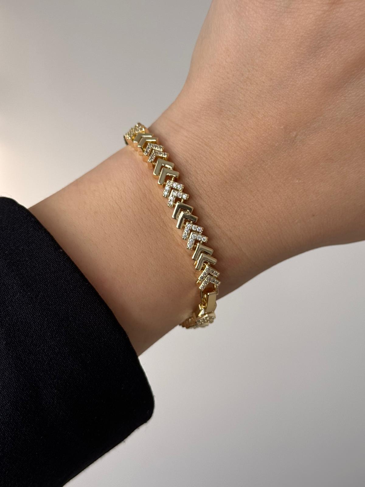 VIP Zircon Zigzag Bracelet