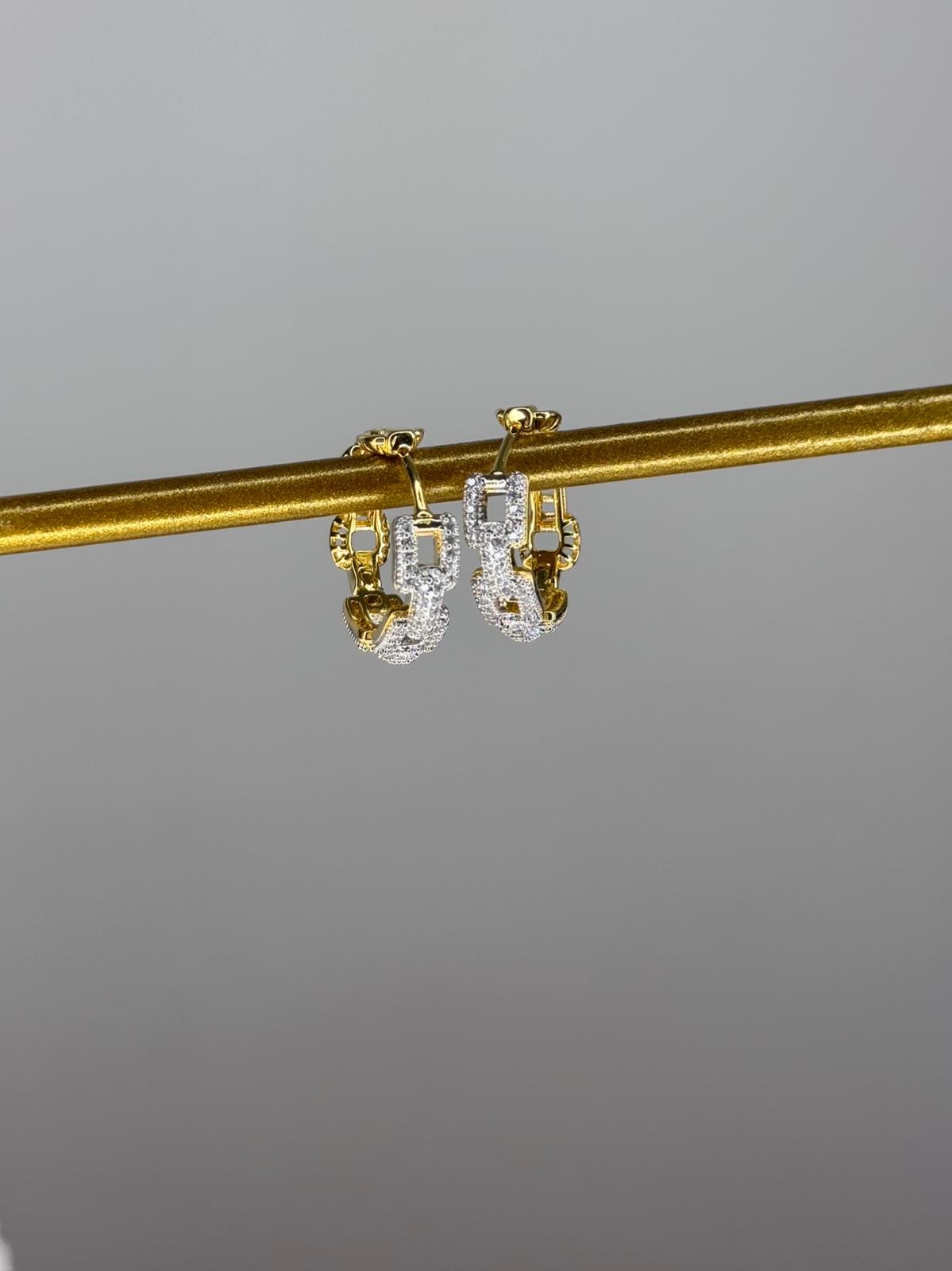 Zircon Hoop Earrings