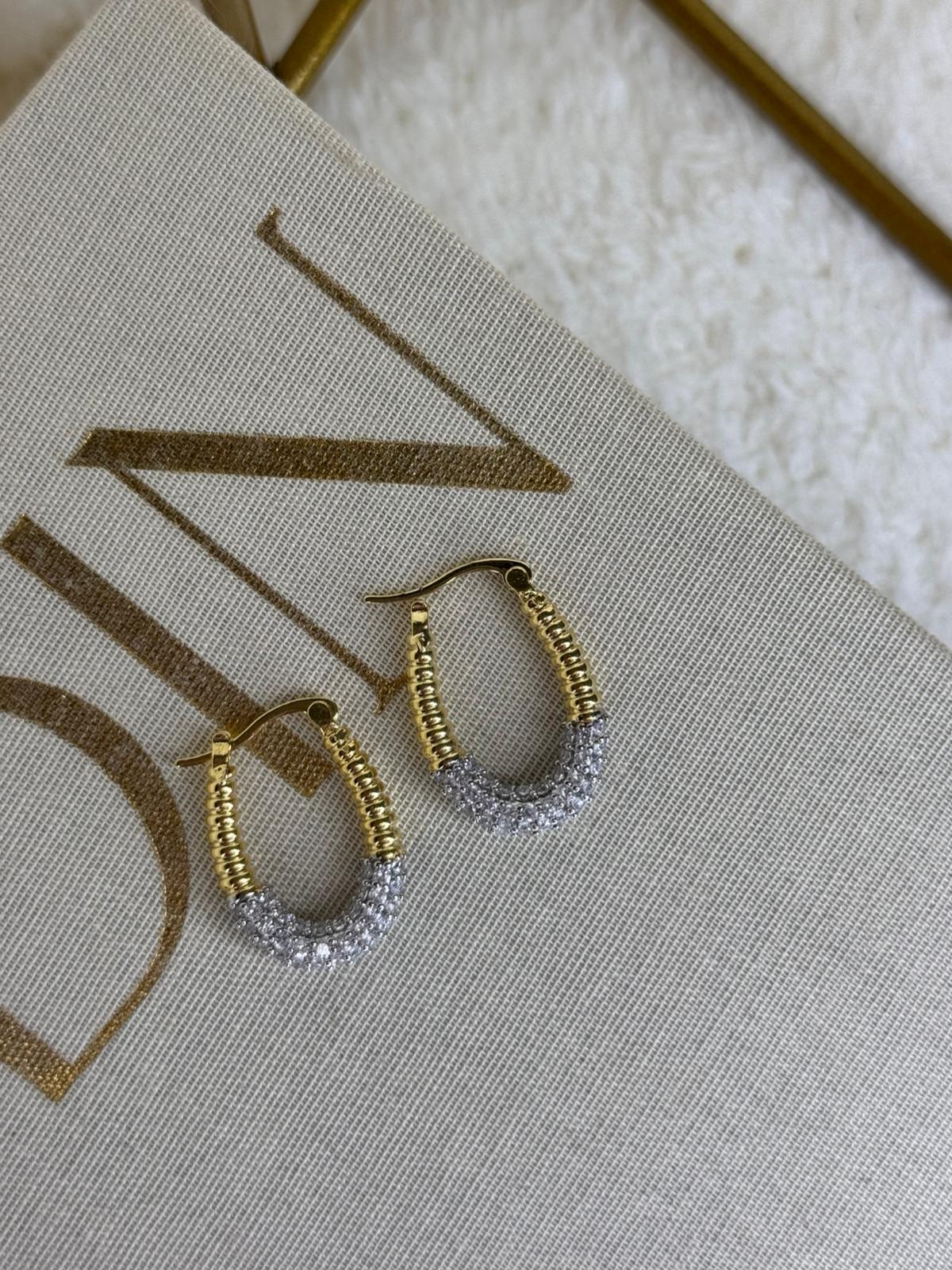Zircon Hoop Earrings