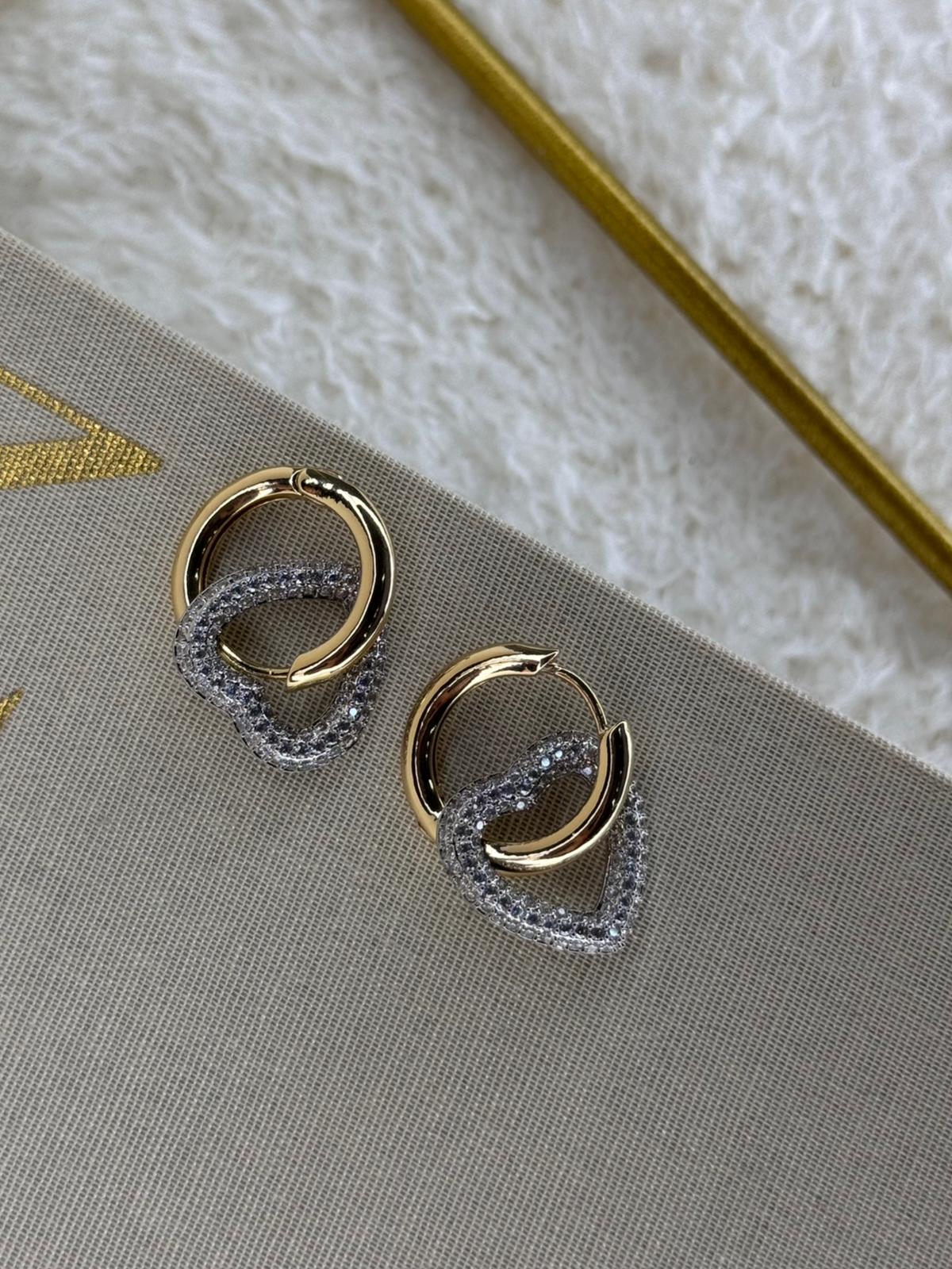 Stone Heart Earrings