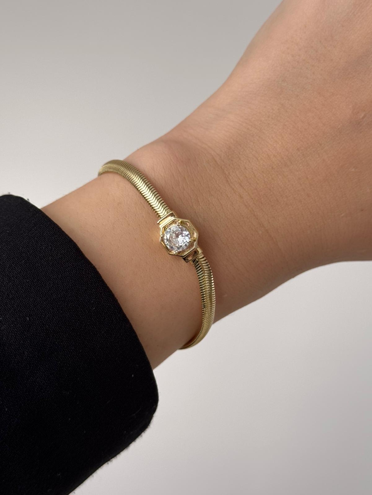 Fishbone Single Stone Bracelet