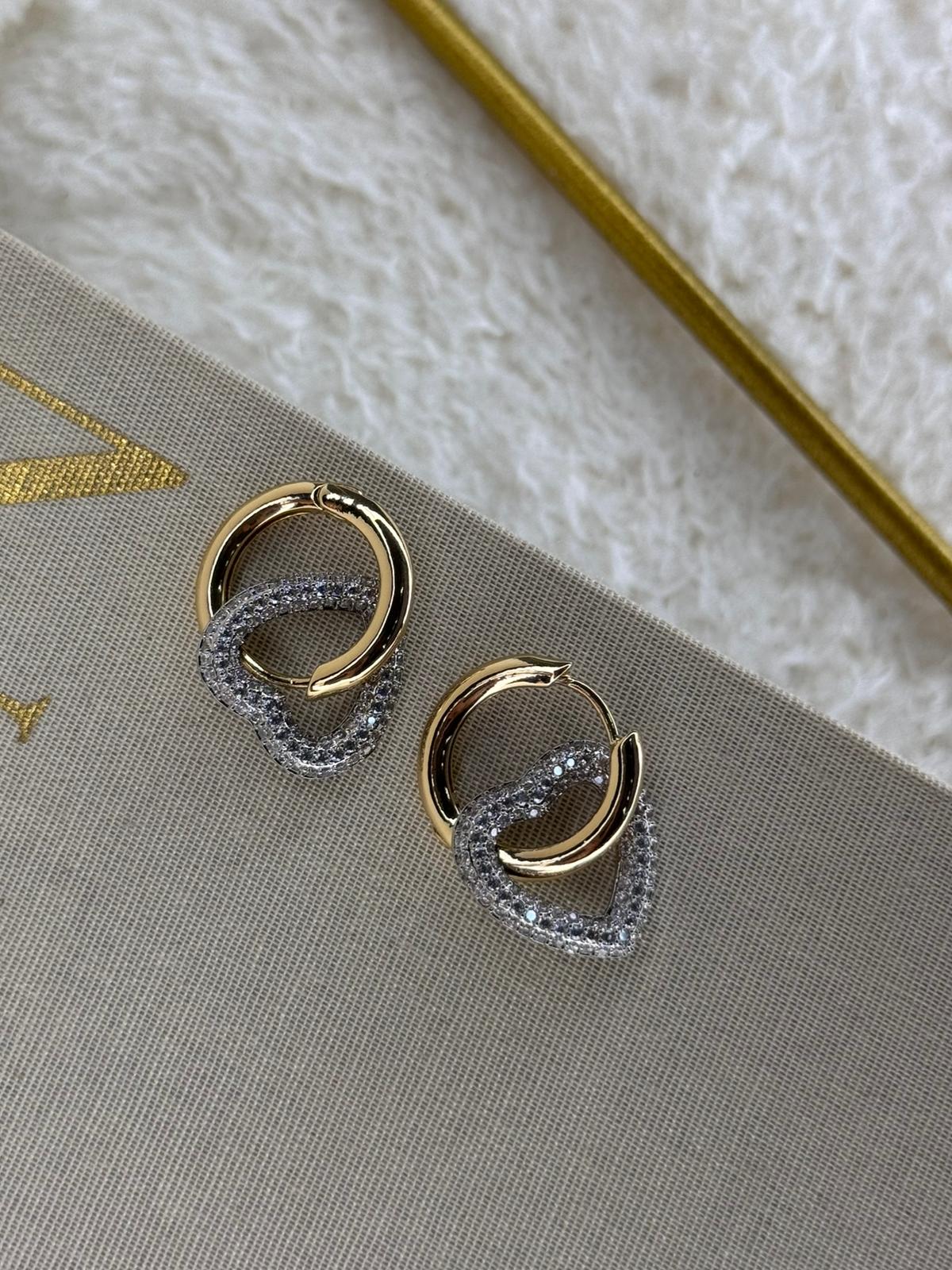 Stone Heart Earrings