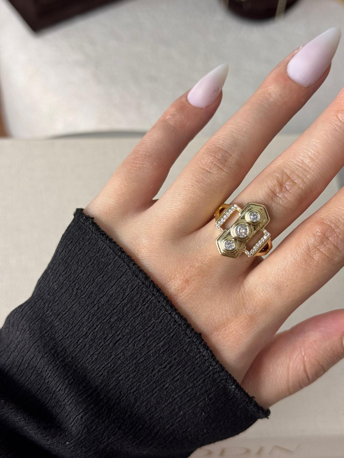 Üç Baget Zirkon Taşlı