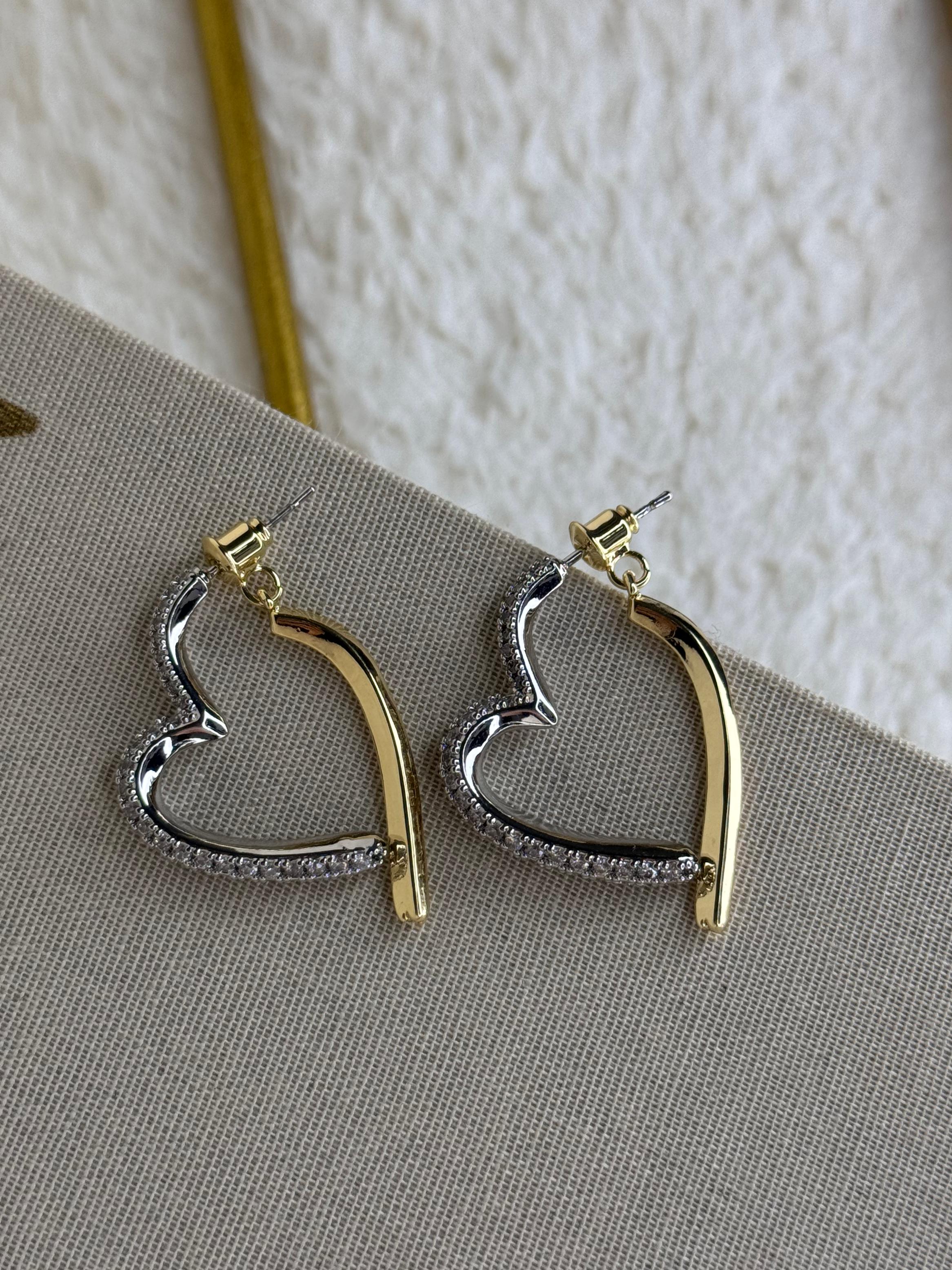 Zircon Heart Earrings