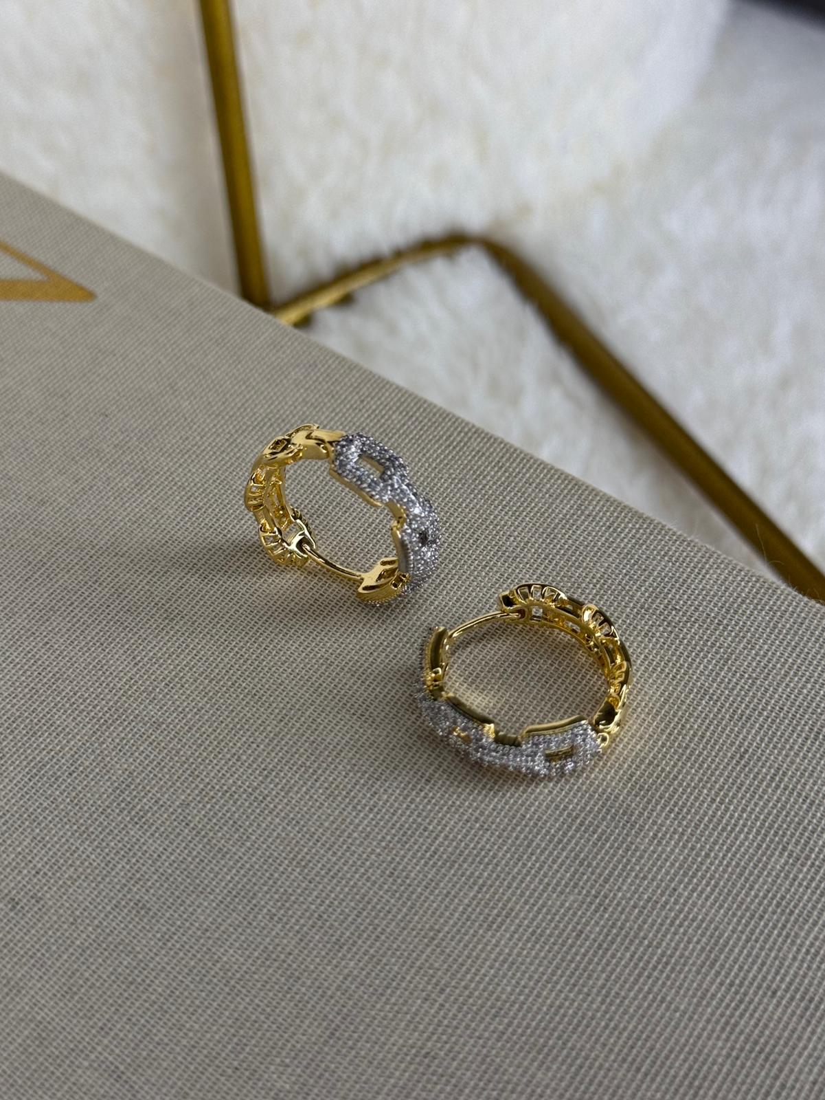 Zircon Hoop Earrings