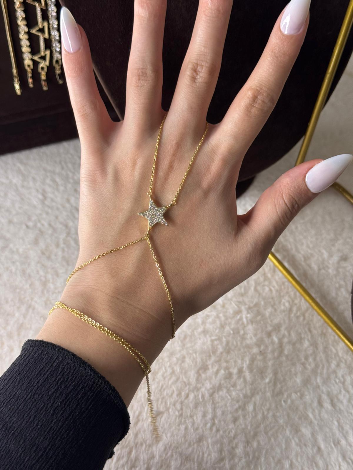 Stars Gold Hand Chain