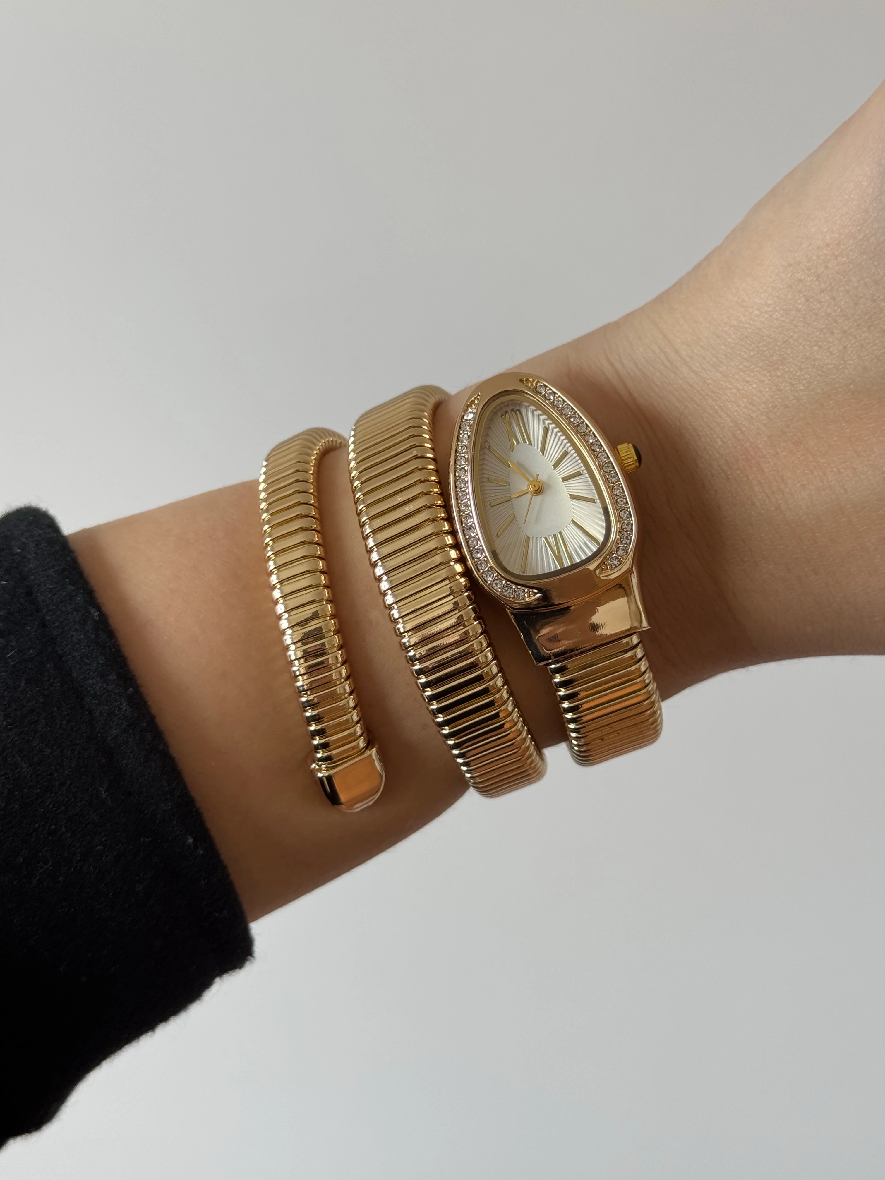 Çelik Sarmal Saat Gold