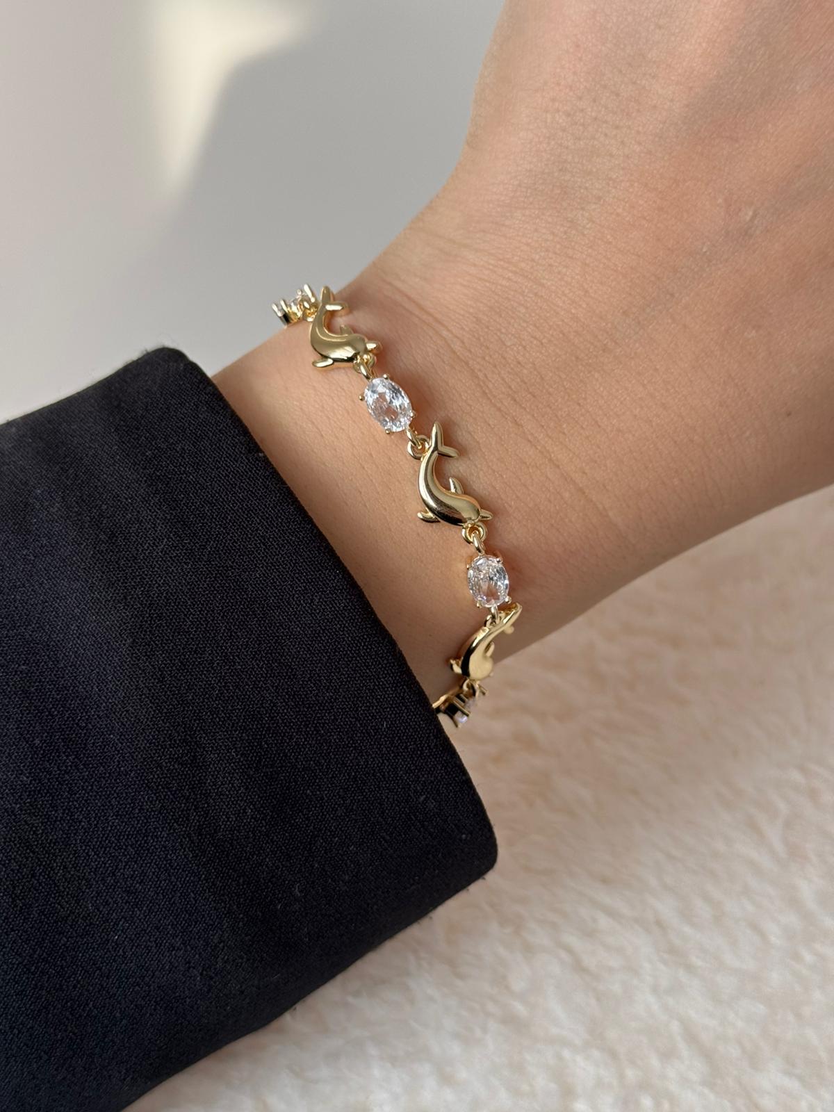 VIP Baguette Dolphin Bracelet