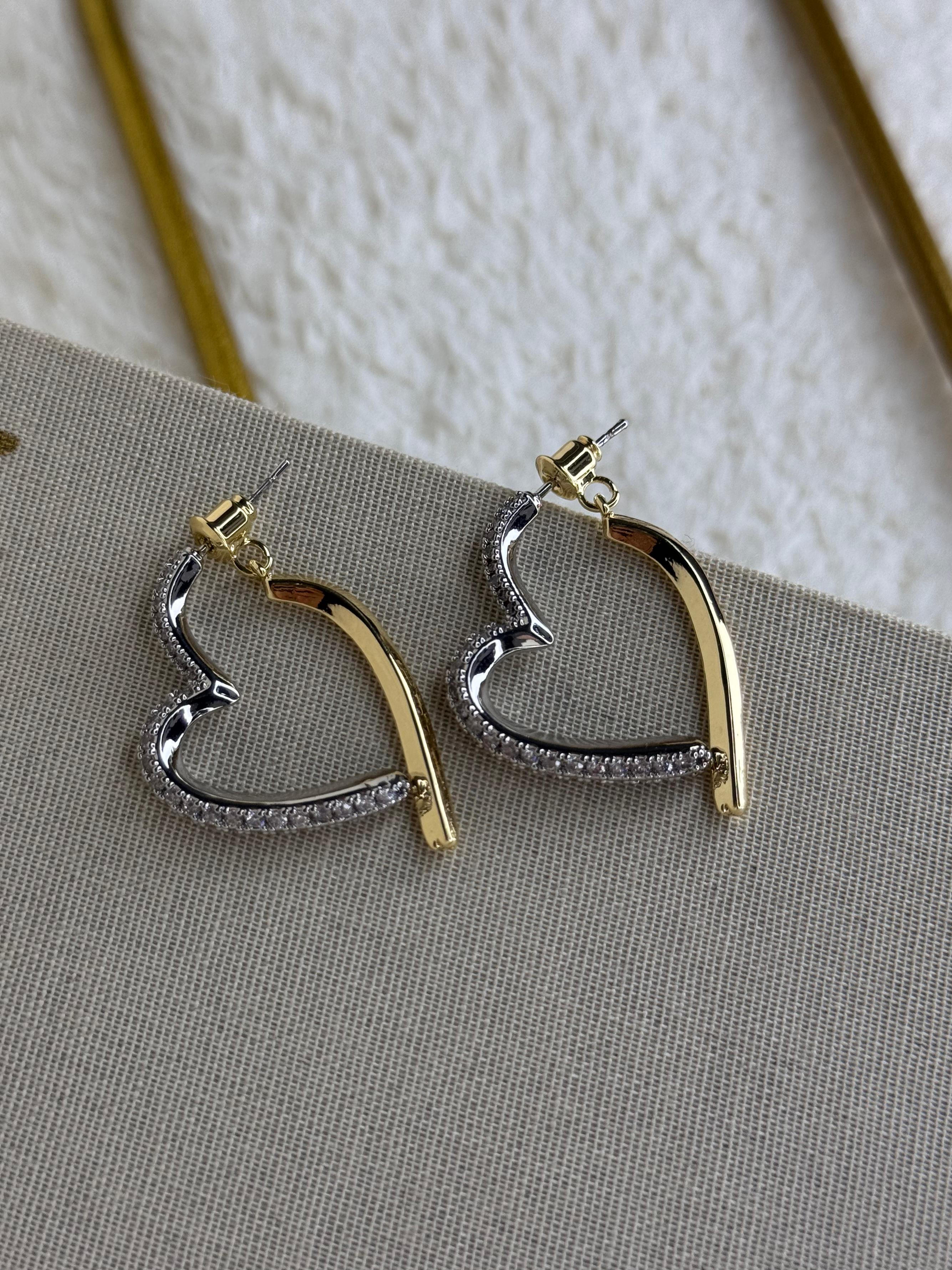 Zircon Heart Earrings