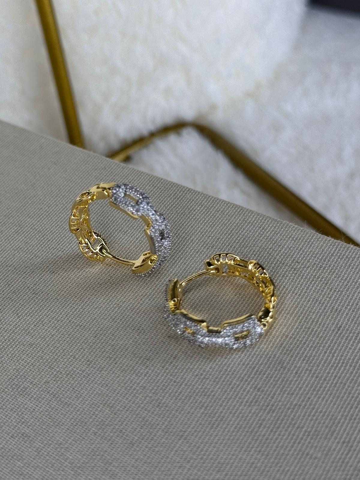 Zircon Hoop Earrings
