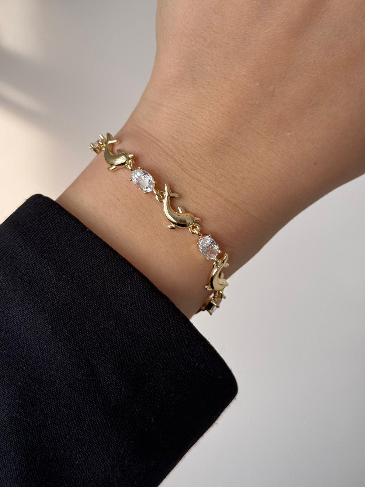 VIP Baguette Dolphin Bracelet