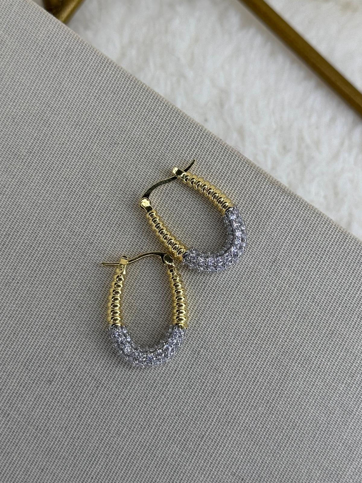 Zircon Hoop Earrings