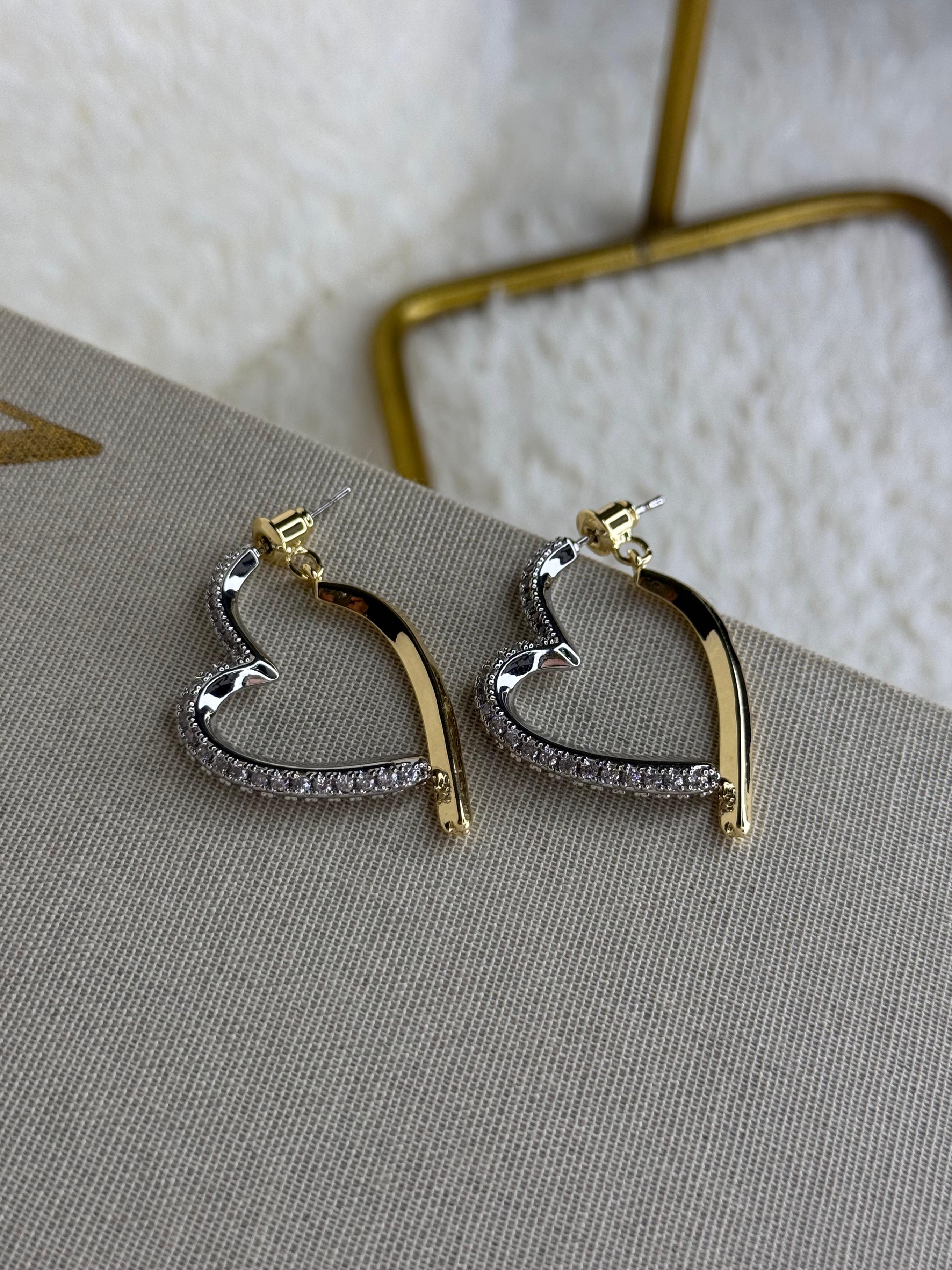 Zircon Heart Earrings