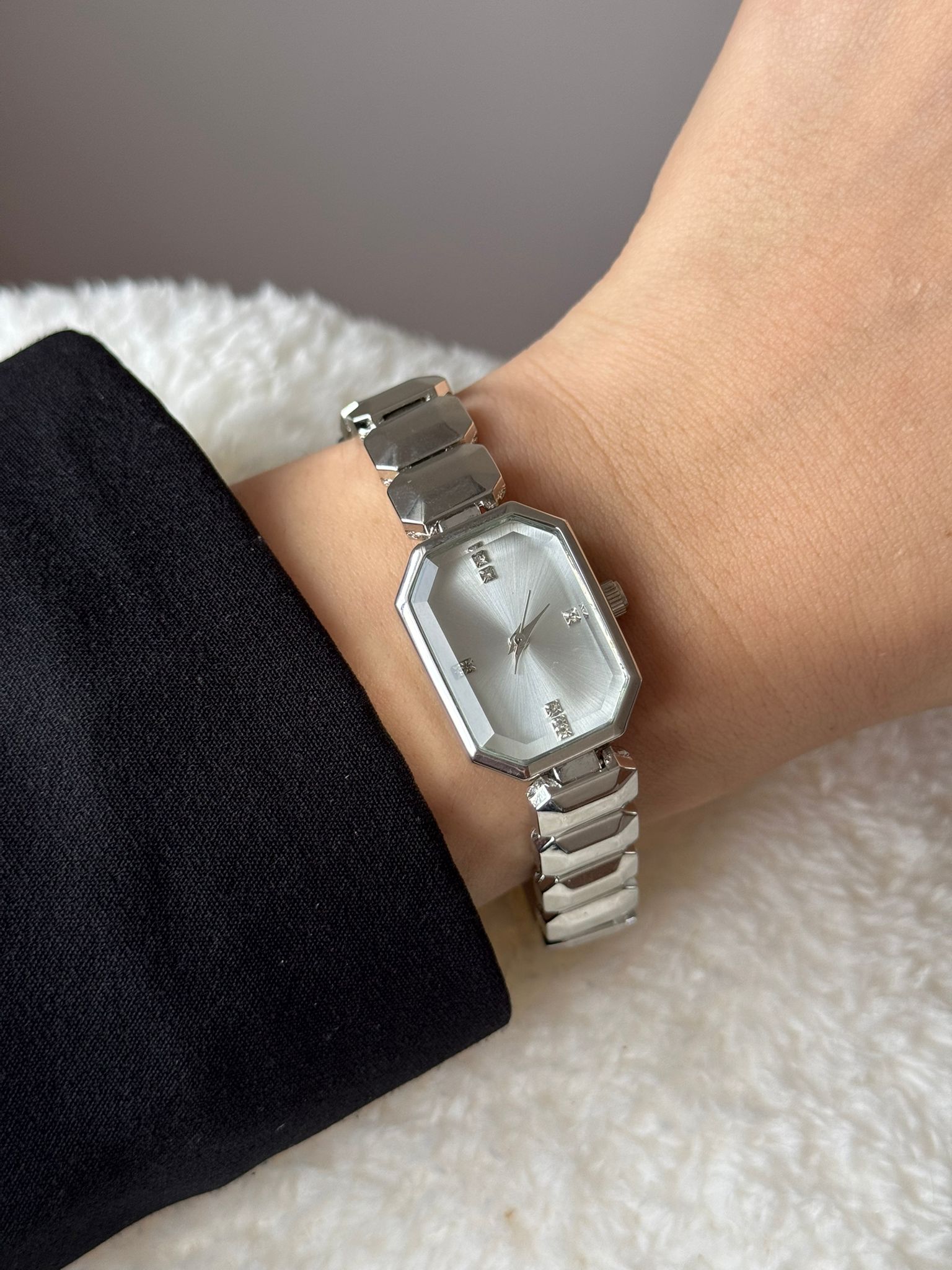 Silver Design Silver Dial Watch