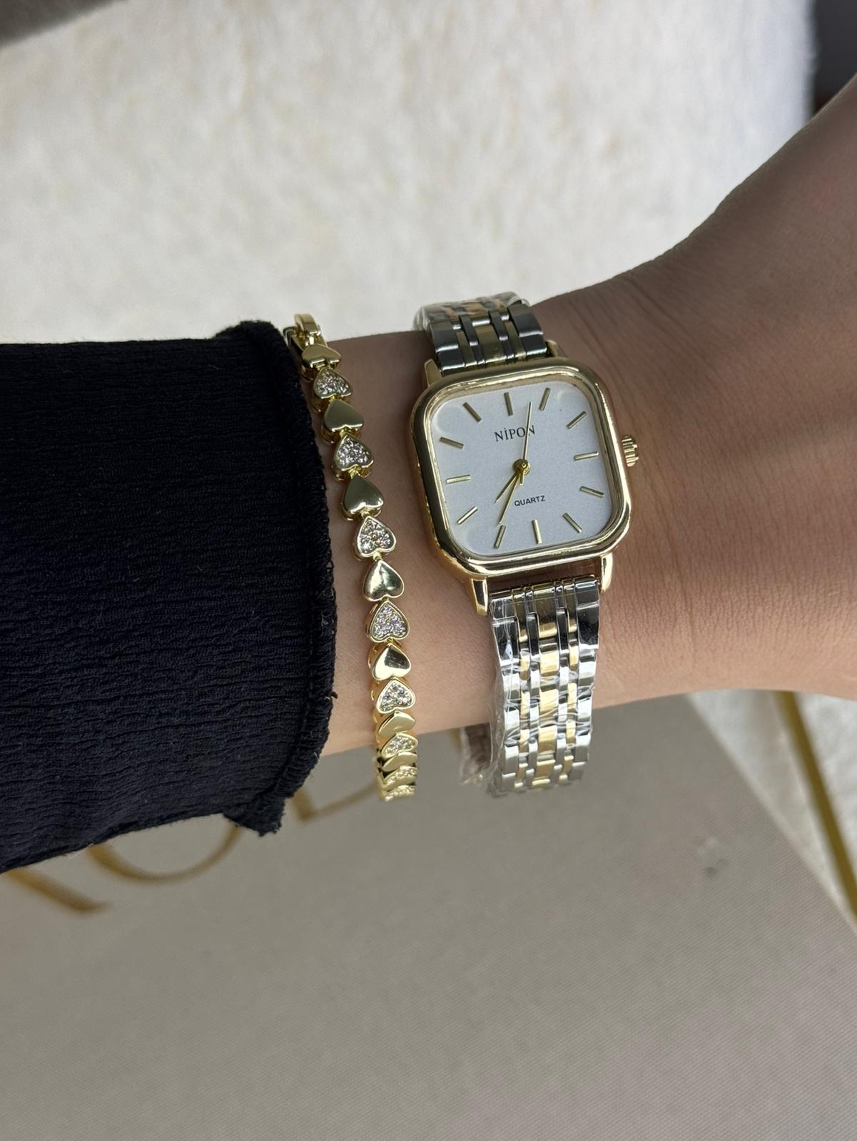 Classic Rosi Watch Rectangular Stainless Steel Womens Watch