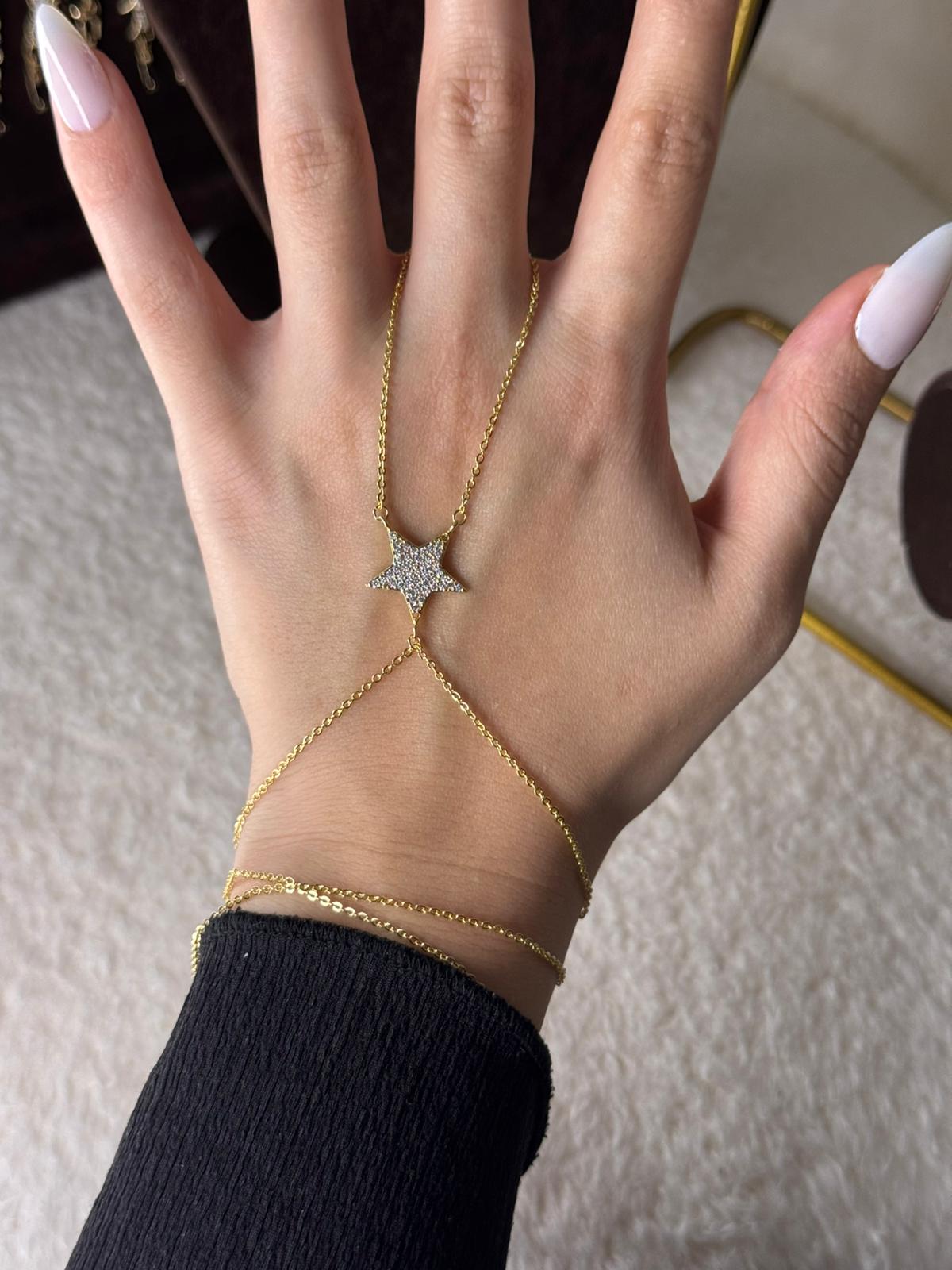 Stars Gold Hand Chain
