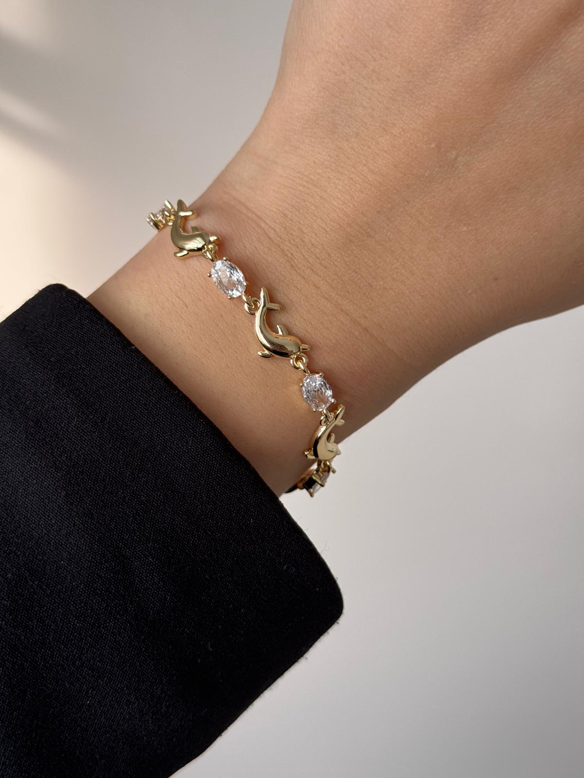 VIP Baguette Dolphin Bracelet