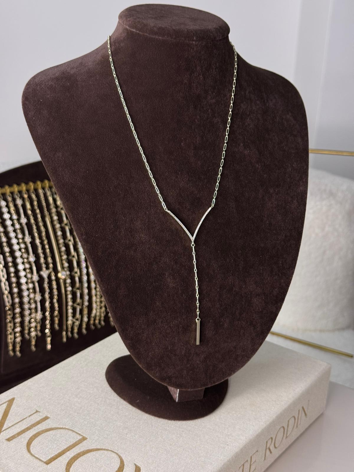 Zirkon Taşlı Tasarım Kolye