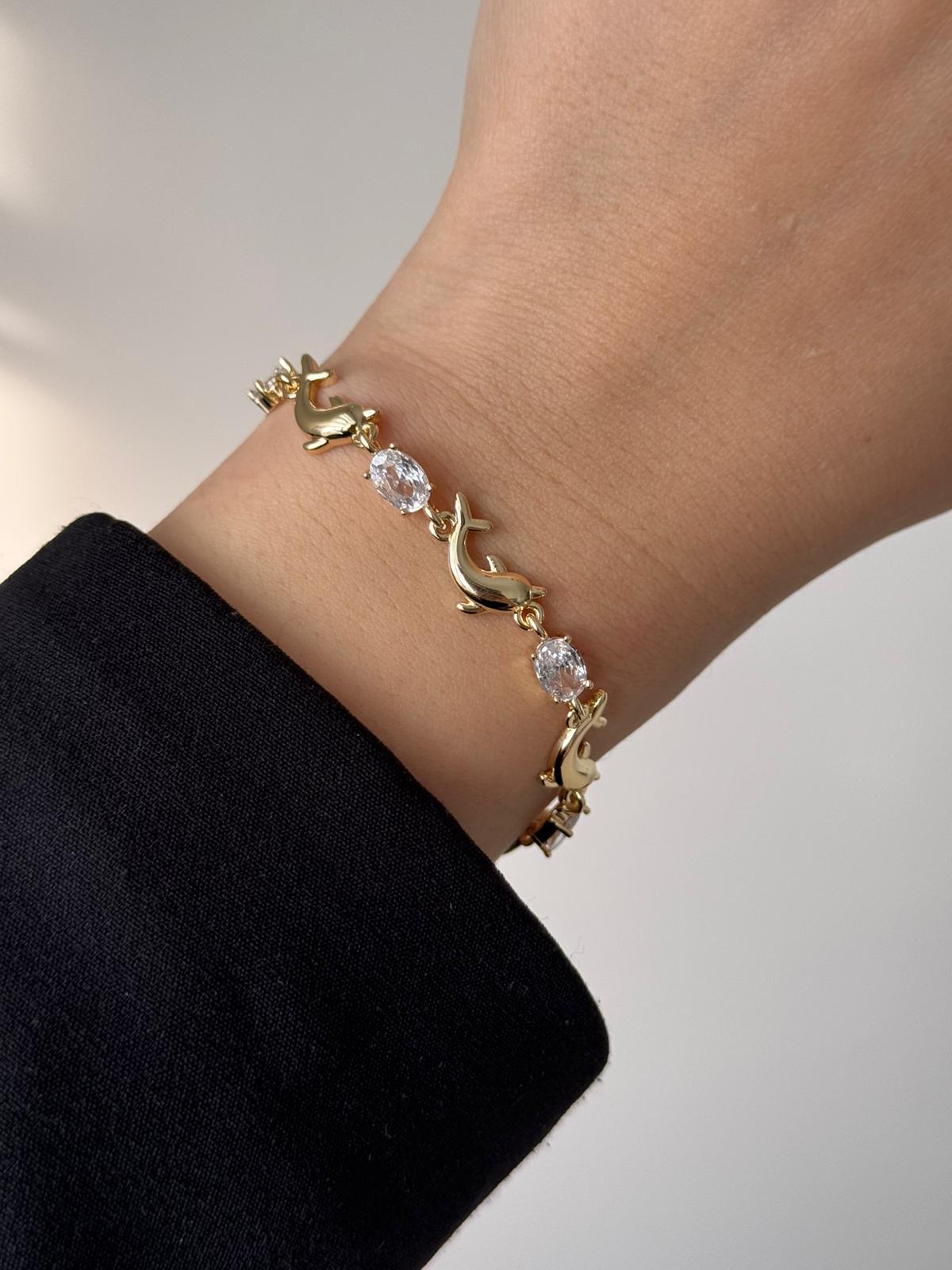 VIP Baguette Dolphin Bracelet