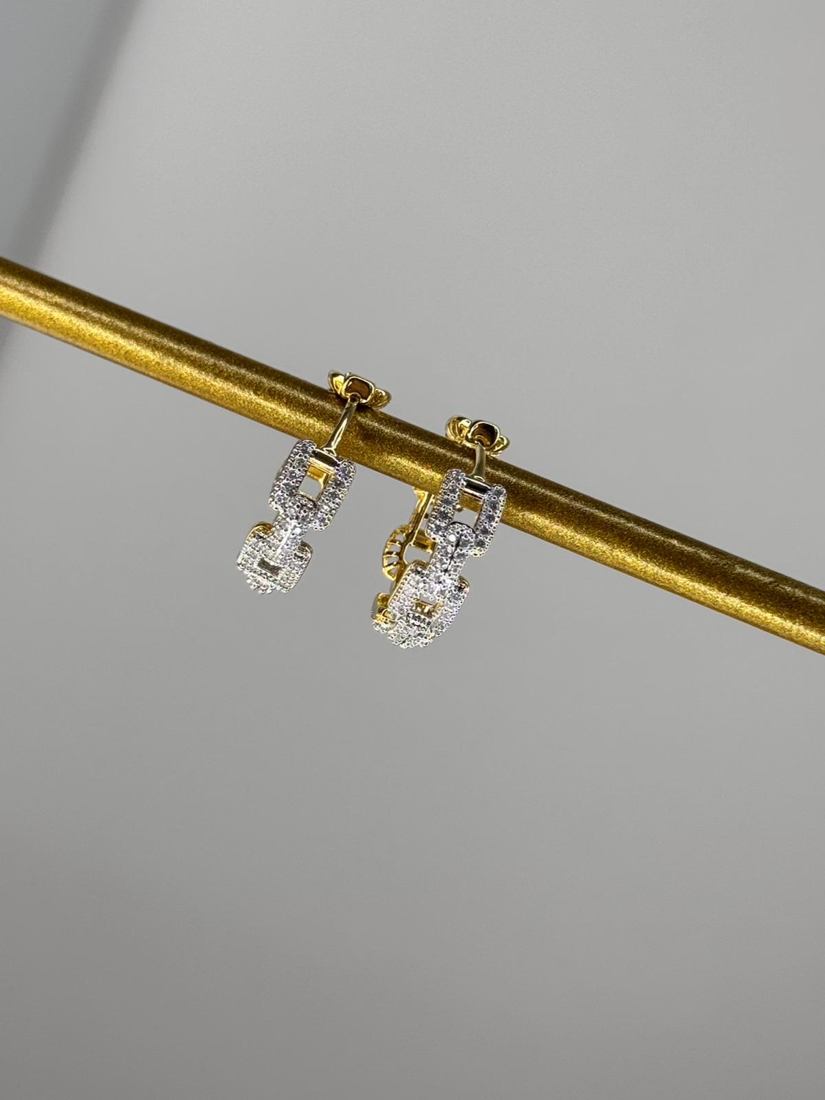 Zircon Hoop Earrings