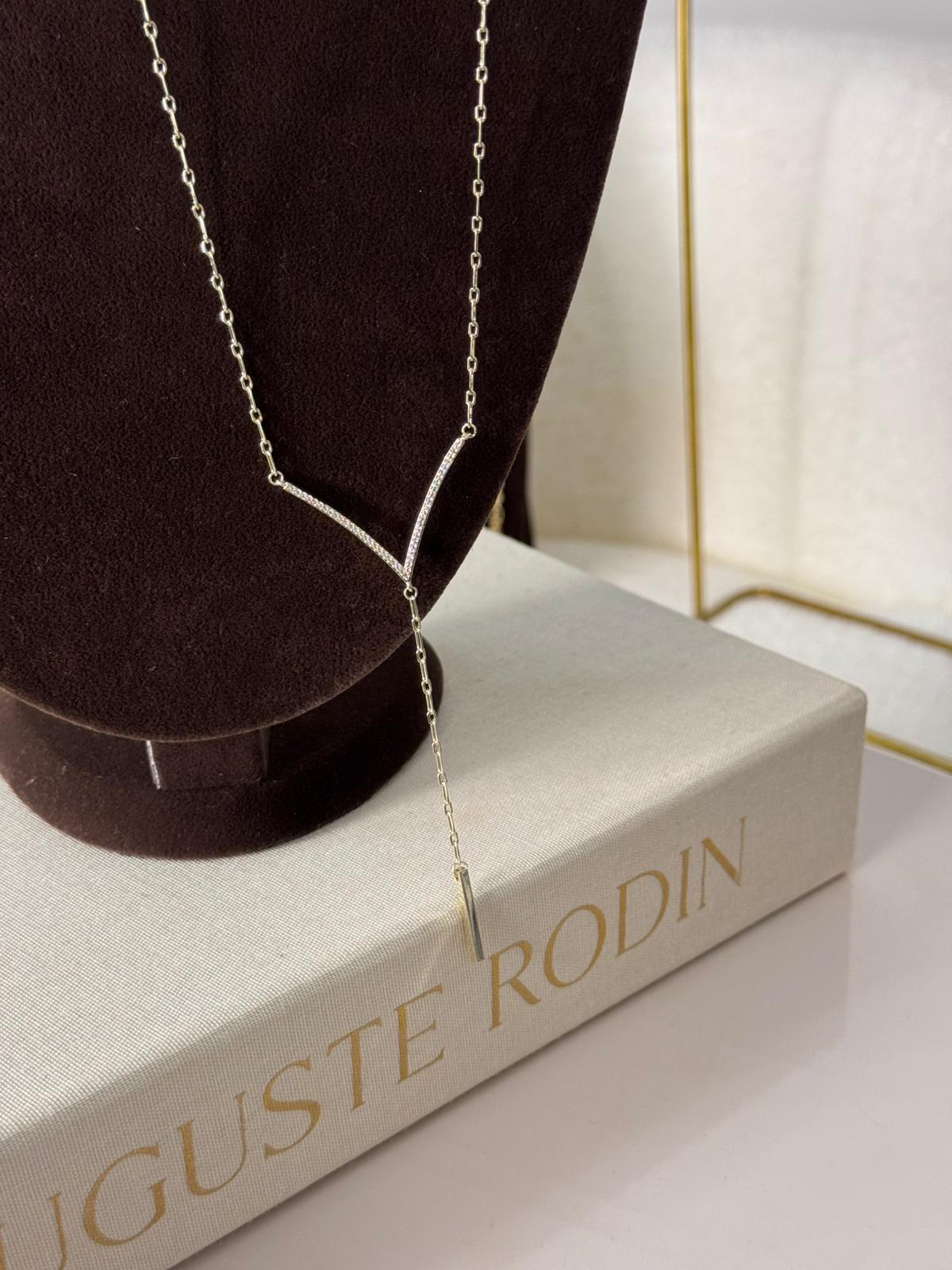 Zirkon Taşlı Tasarım Kolye