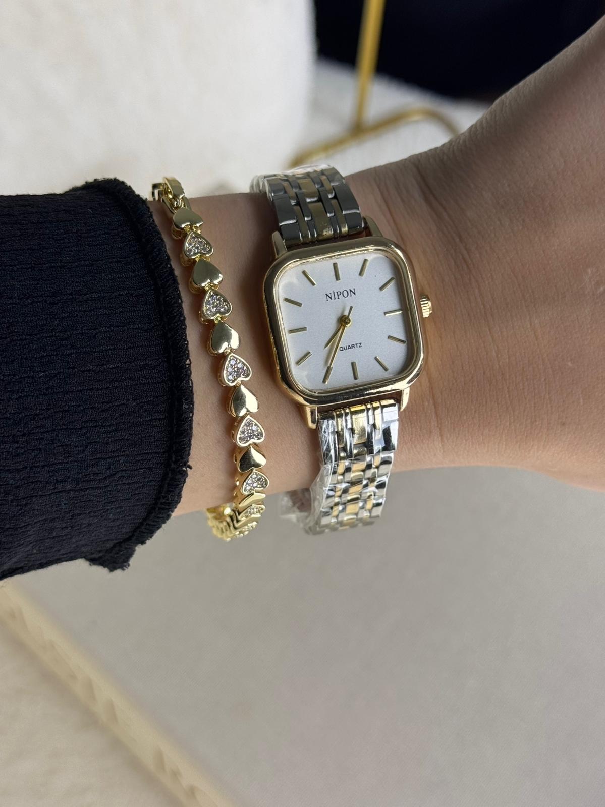 Classic Rosi Watch Rectangular Stainless Steel Womens Watch