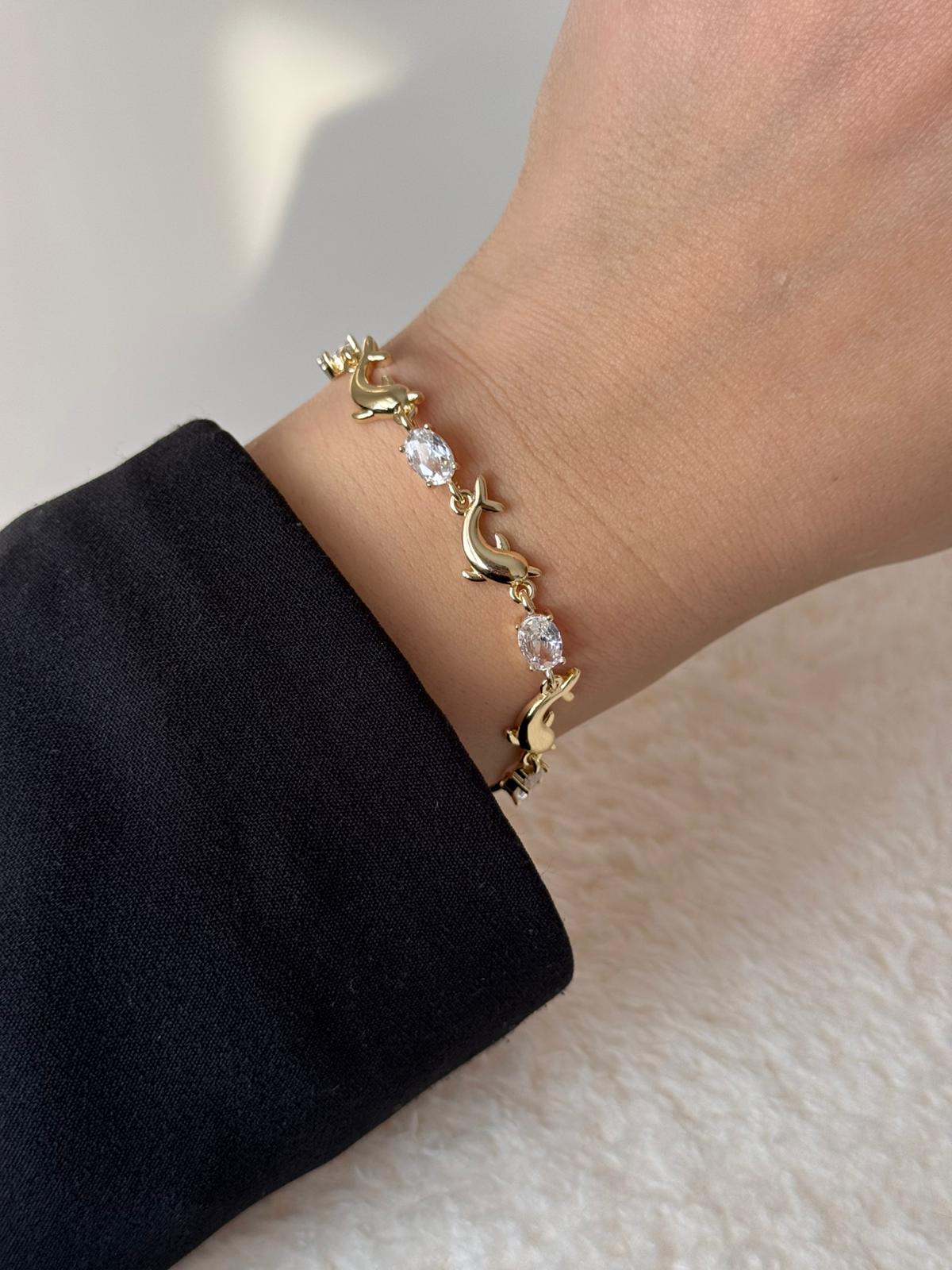 VIP Baguette Dolphin Bracelet