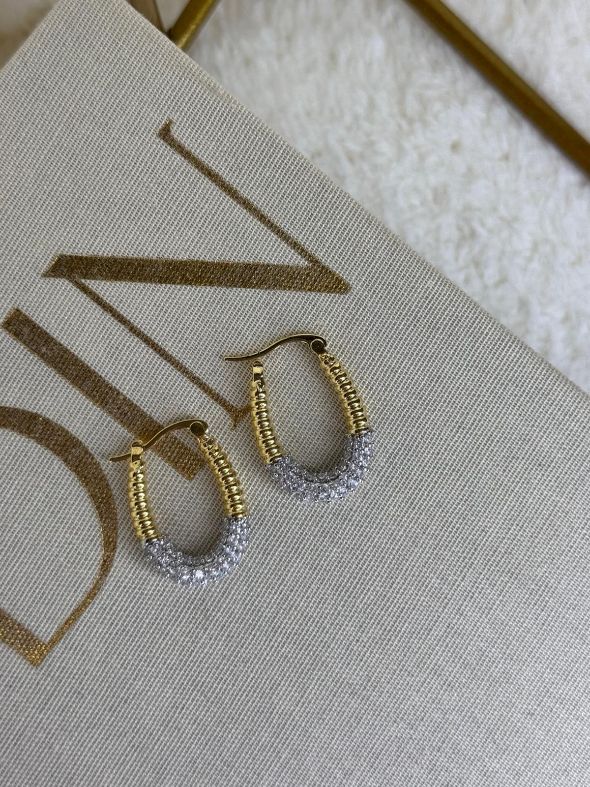 Zircon Hoop Earrings