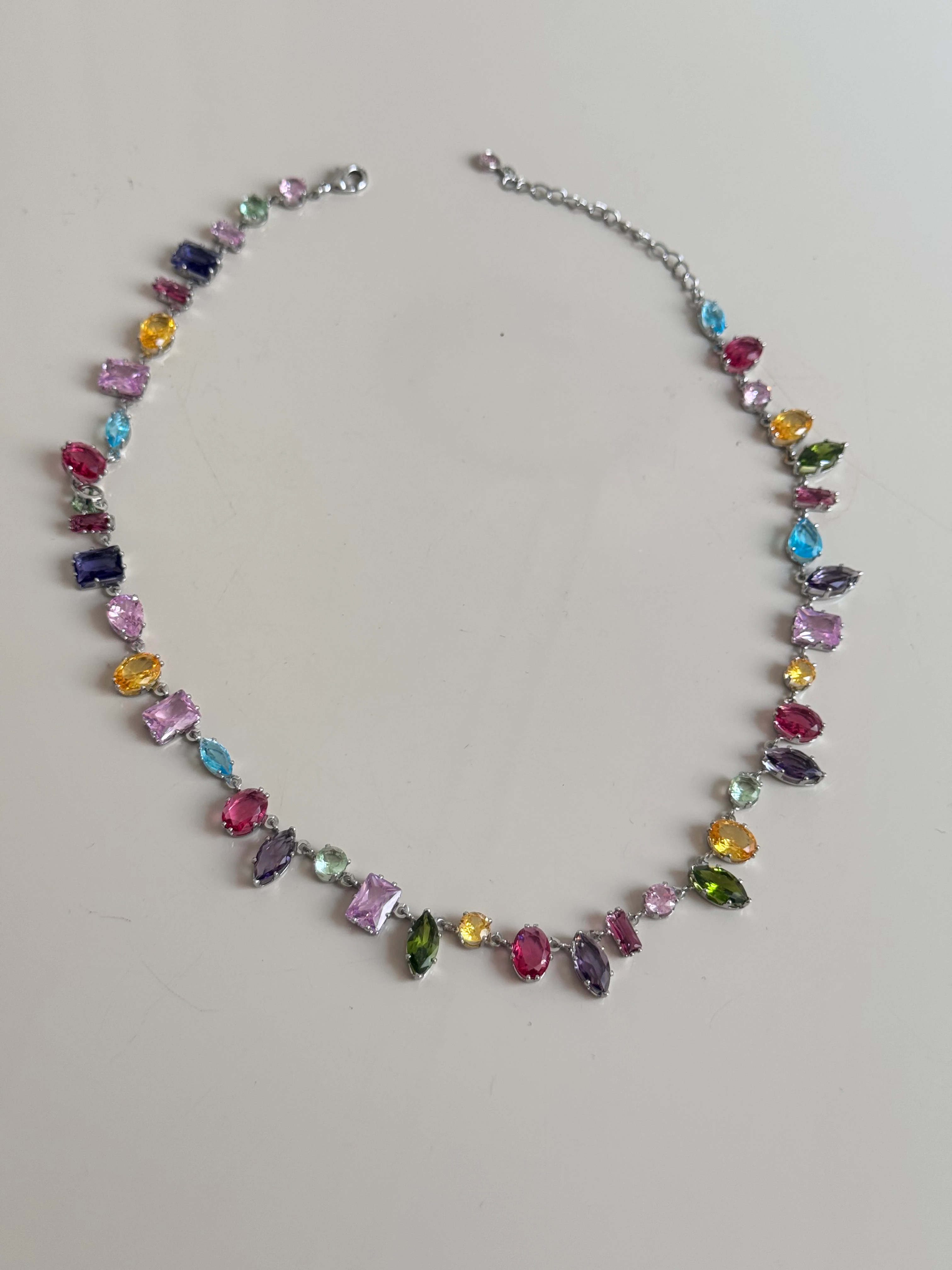 Rainbow Aurora Stone Pendant Necklace