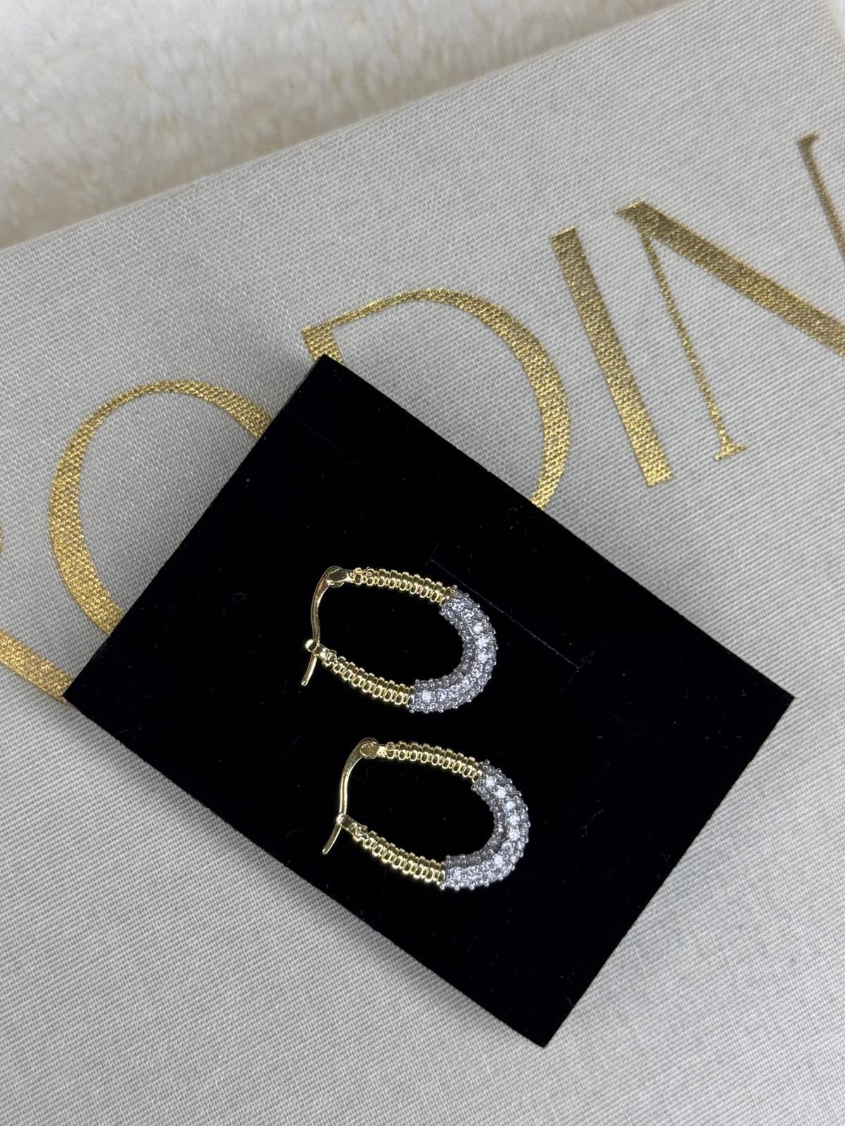 Zircon Hoop Earrings