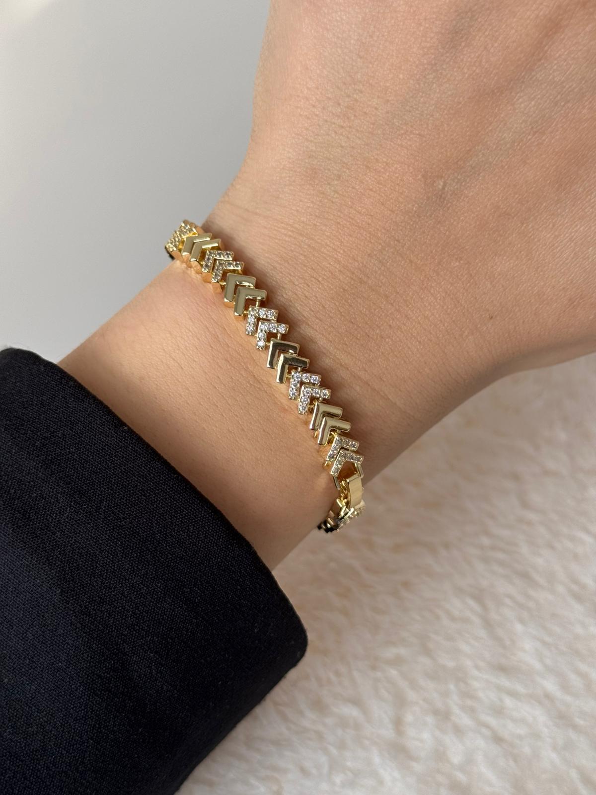 VIP Zircon Zigzag Bracelet