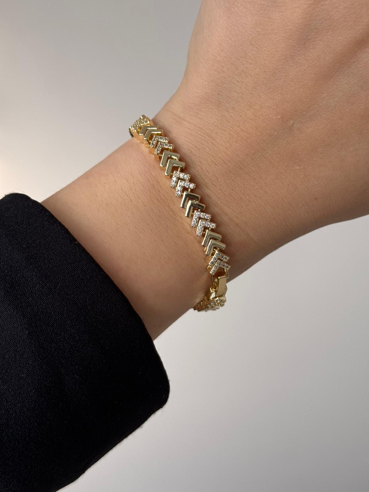VIP Zircon Zigzag Bracelet