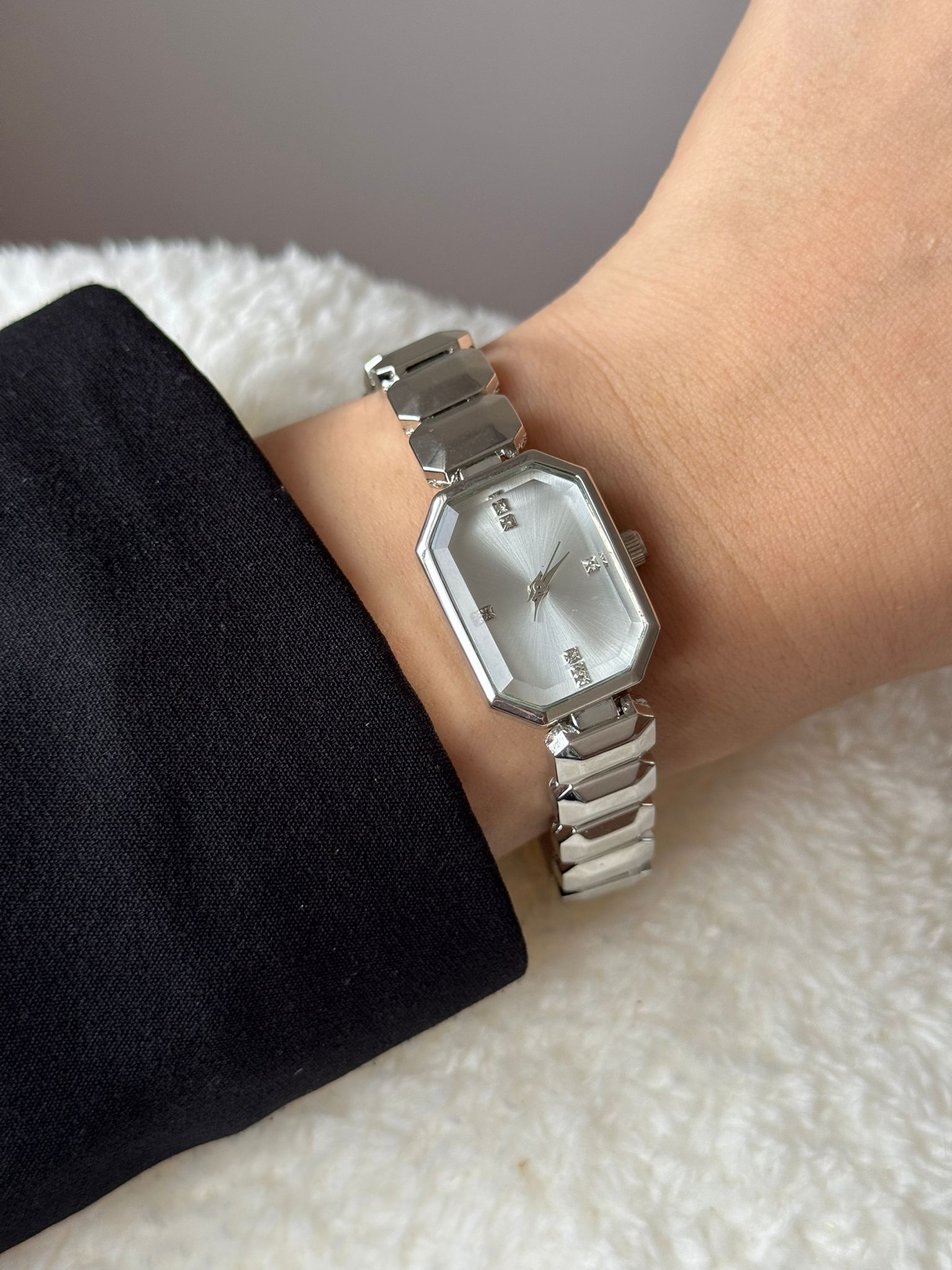 Silver Design Silver Dial Watch