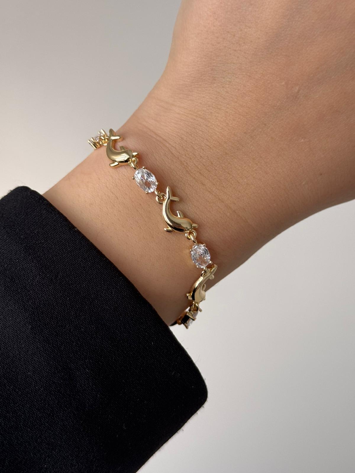 VIP Baguette Dolphin Bracelet